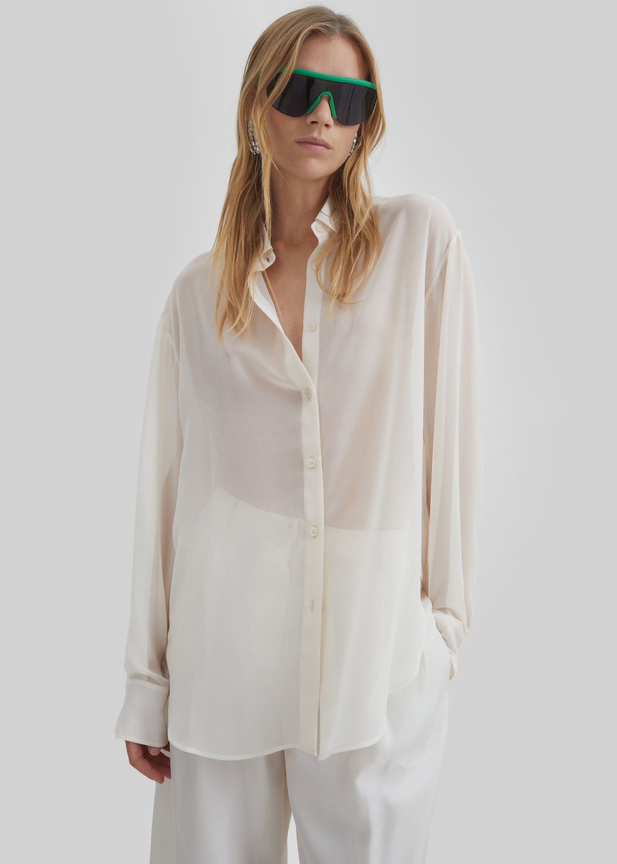Peri Georgette Shirt - Ivory β view 6 of 8