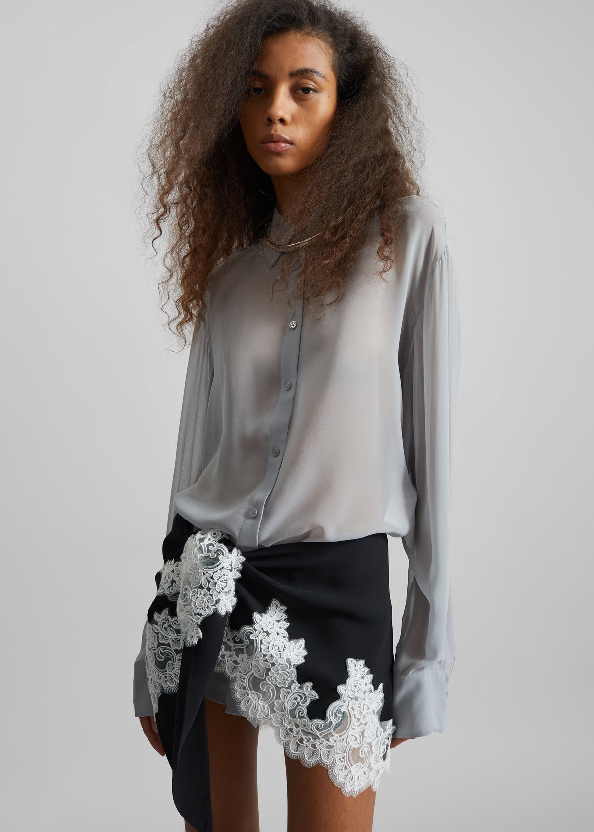 Peri Georgette Shirt - Slate Grey β view 1 of 8