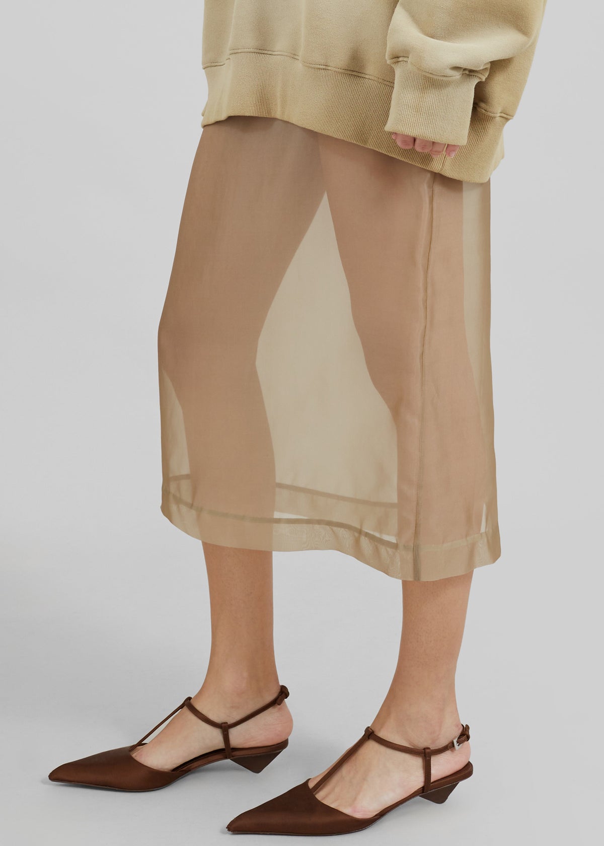 Peri Sheer Midi Skirt - Desert Sand β view 4 of 11