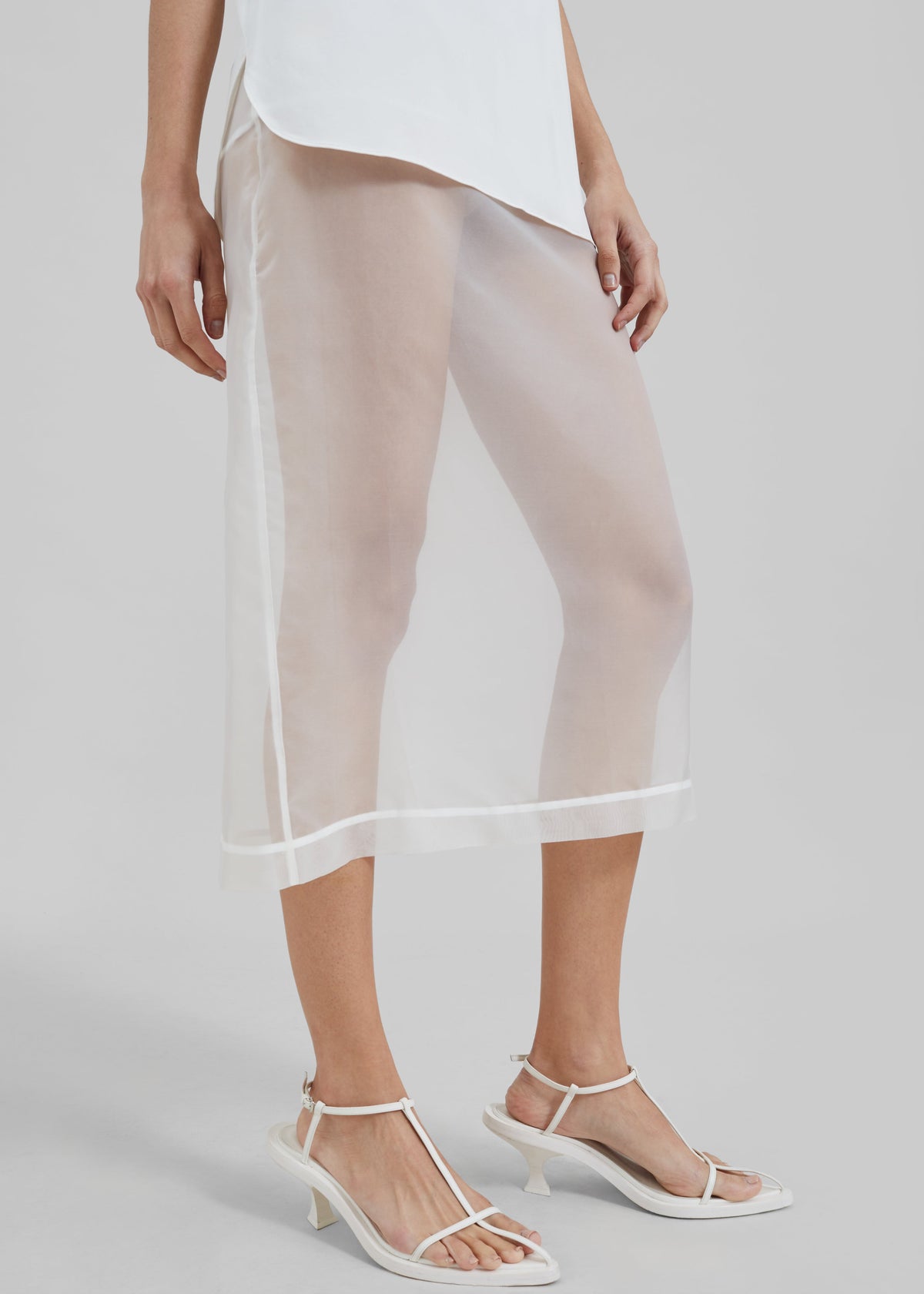 Peri Sheer Midi Skirt - White β view 1 of 7
