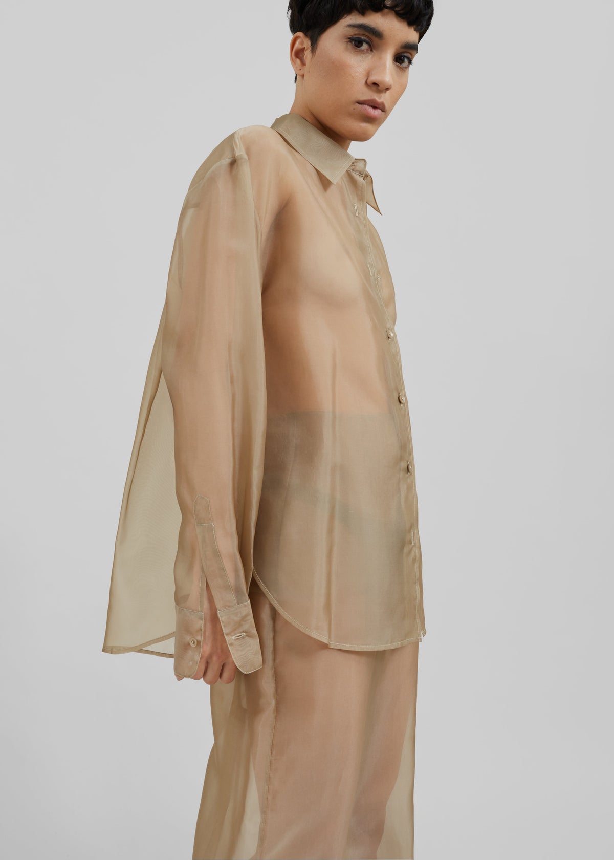 Peri Sheer Shirt - Desert Sand β view 4 of 7