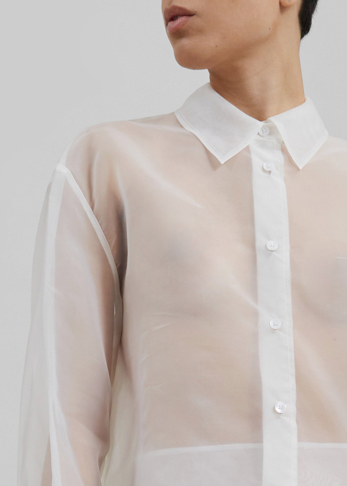 Peri Sheer Shirt - White β view 5 of 8