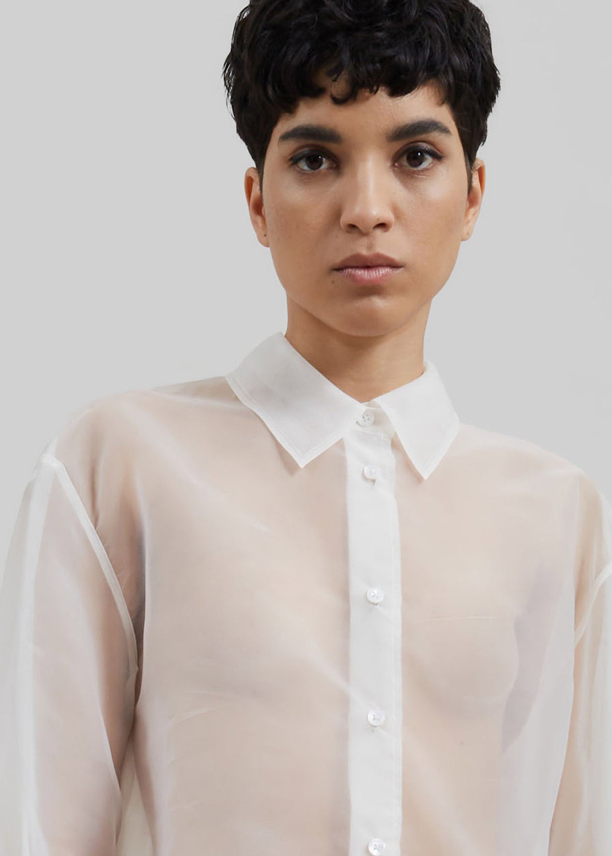 Peri Sheer Shirt - White β view 7 of 8