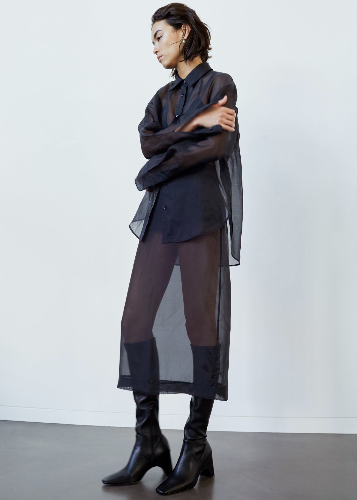 Peri Sheer Midi Skirt - Black β view 4 of 12
