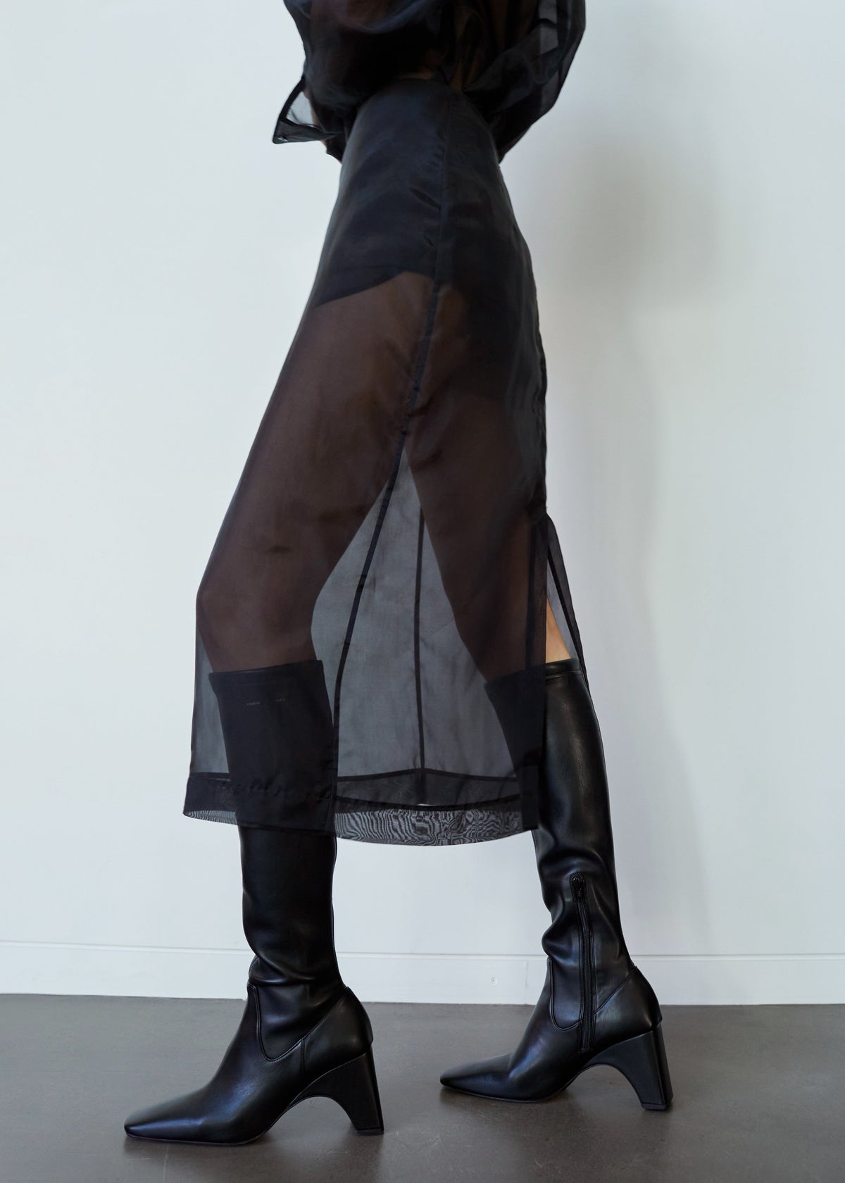 Peri Sheer Midi Skirt - Black β view 5 of 12