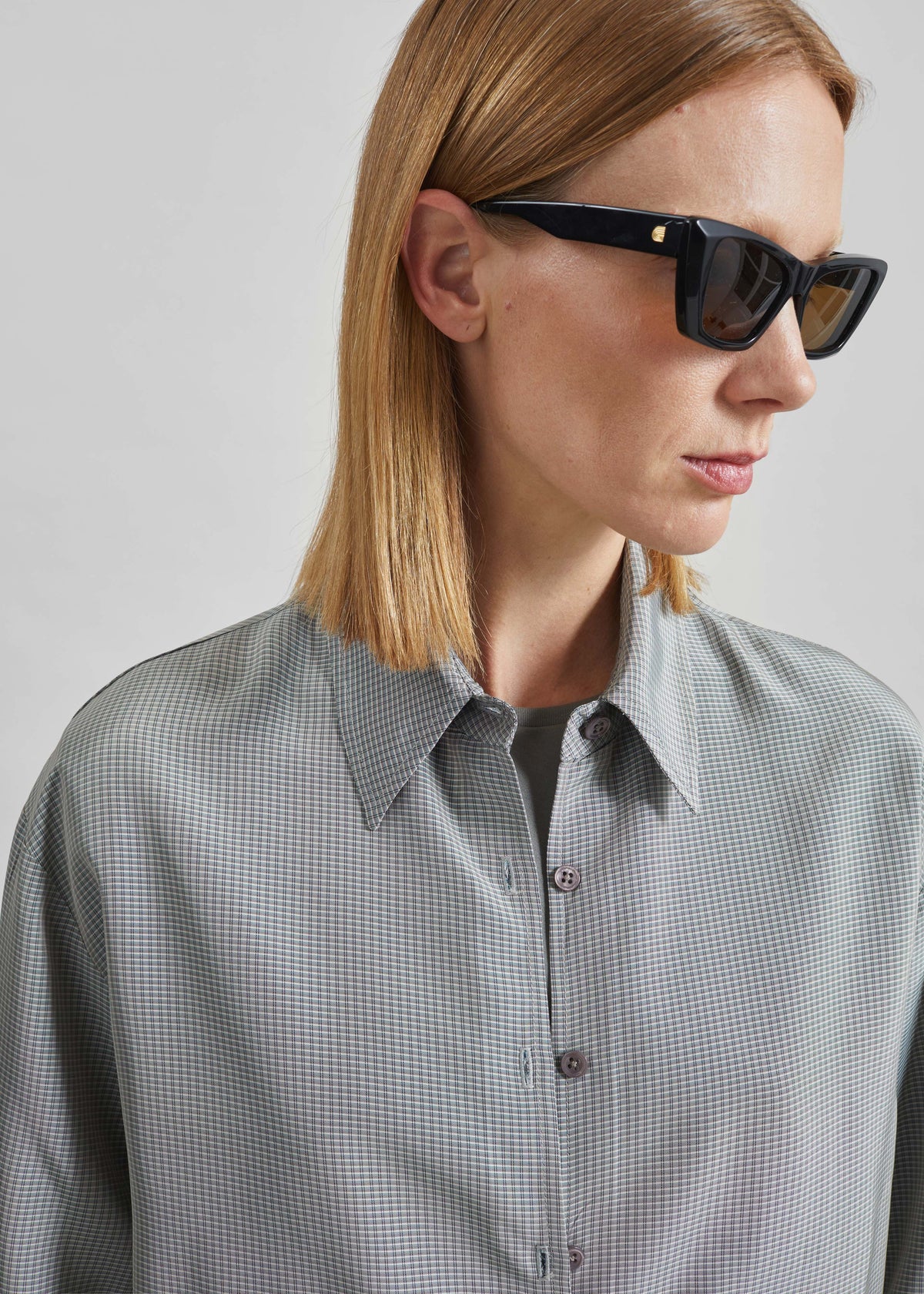 Peri Shirt - Checked Grey β view 2 of 6