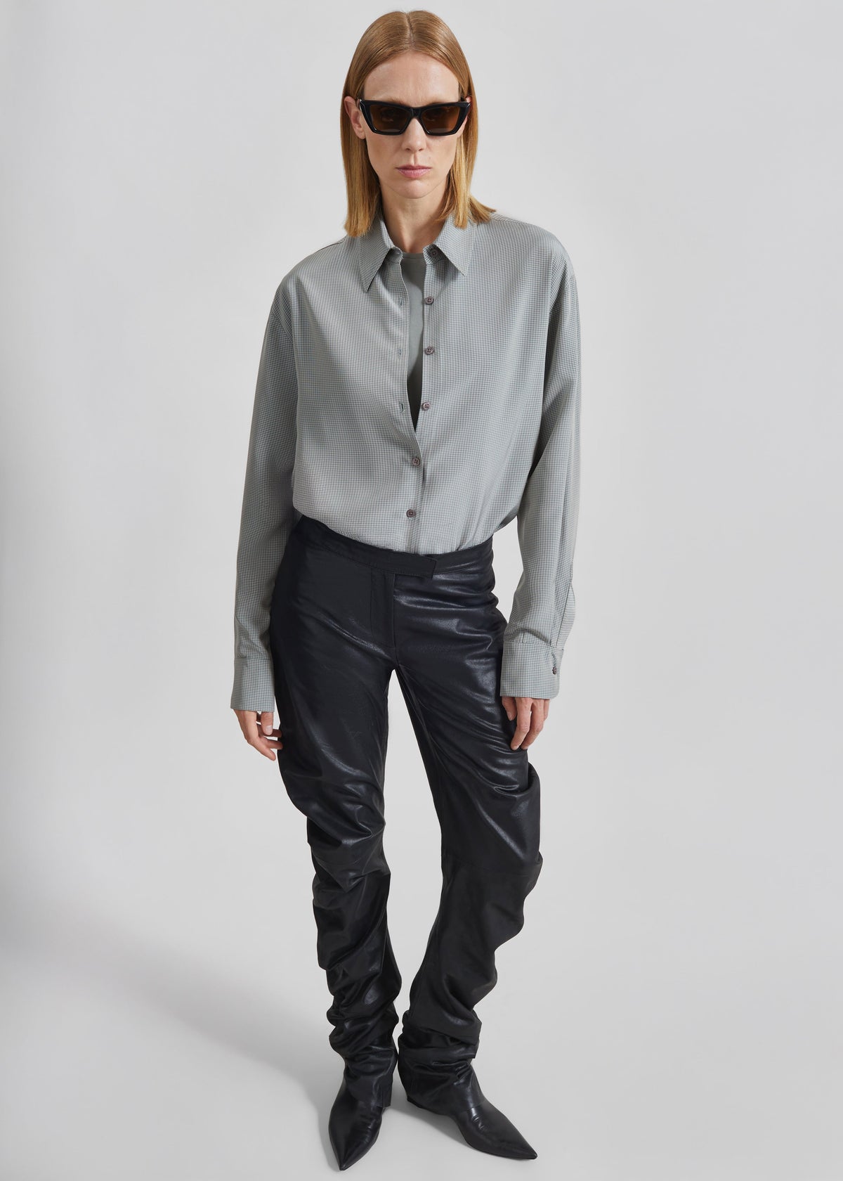 Peri Shirt - Checked Grey β view 3 of 6