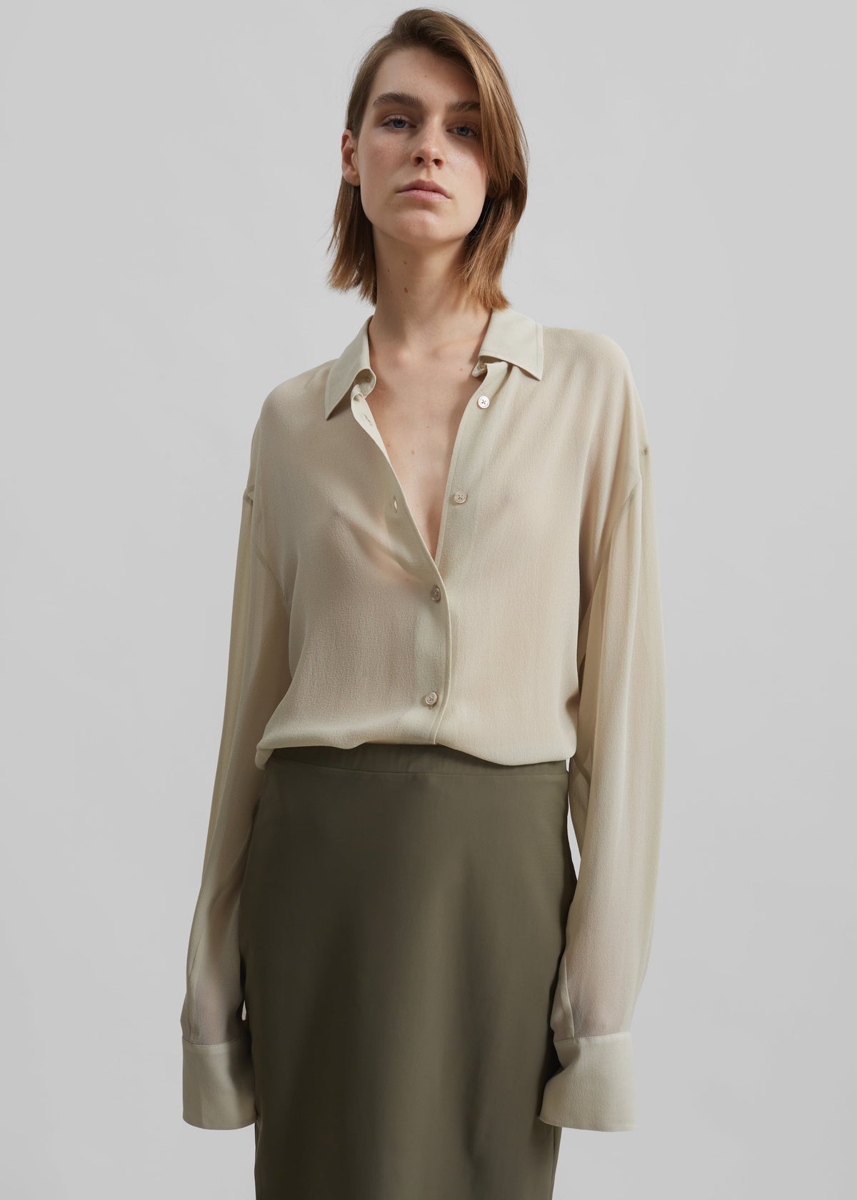 Peri Georgette Shirt - Cement β view 11 of 14