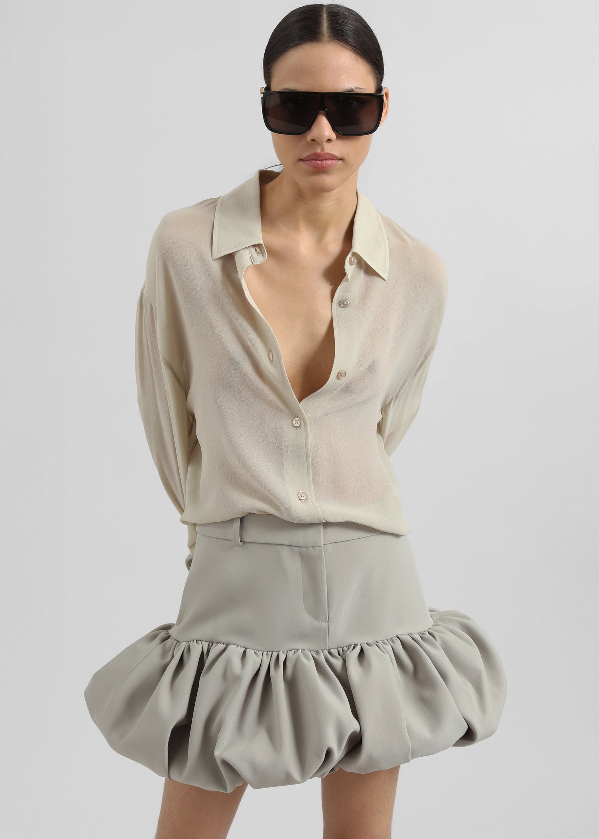Peri Georgette Shirt - Cement β view 12 of 14