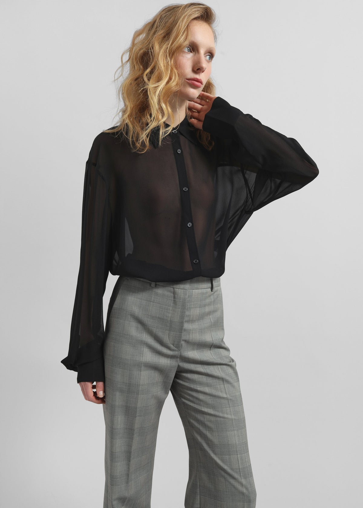 Peri Georgette Shirt - Black β view 7 of 11