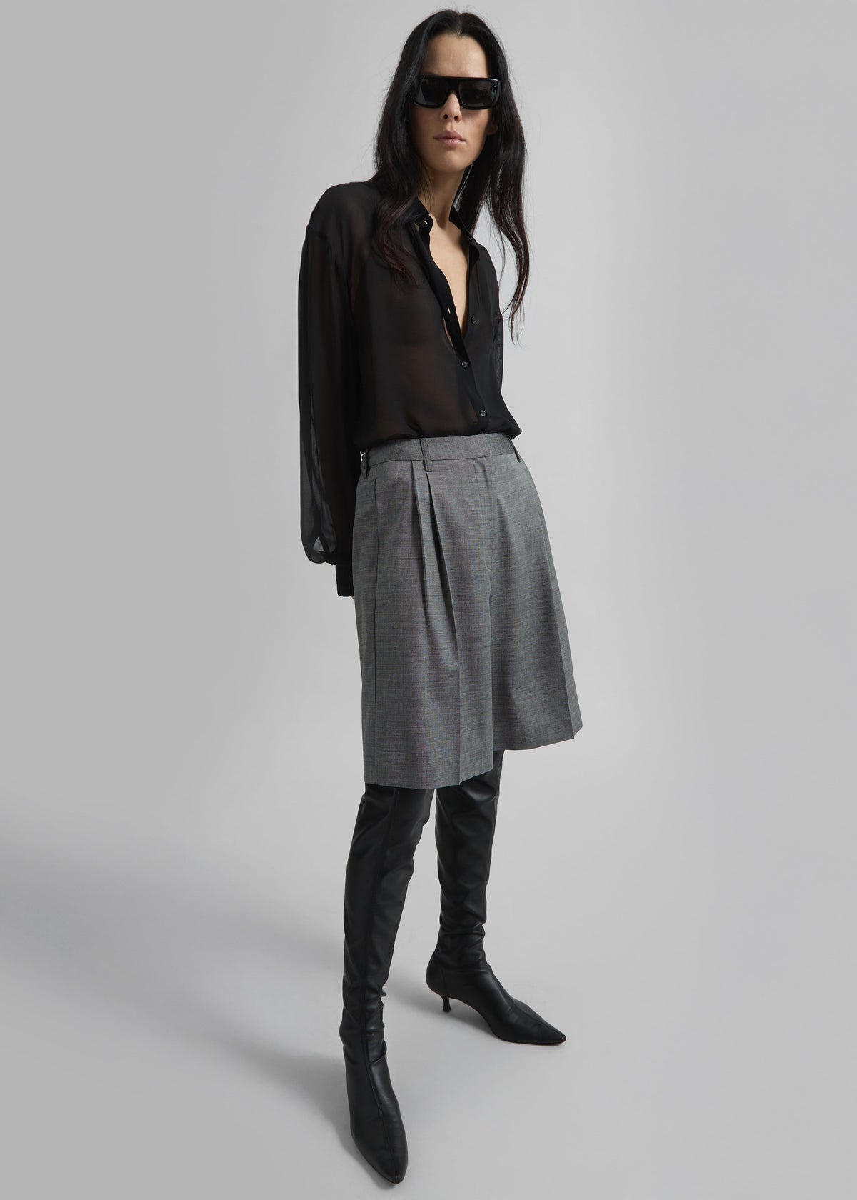 Peri Georgette Shirt - Black β view 8 of 11