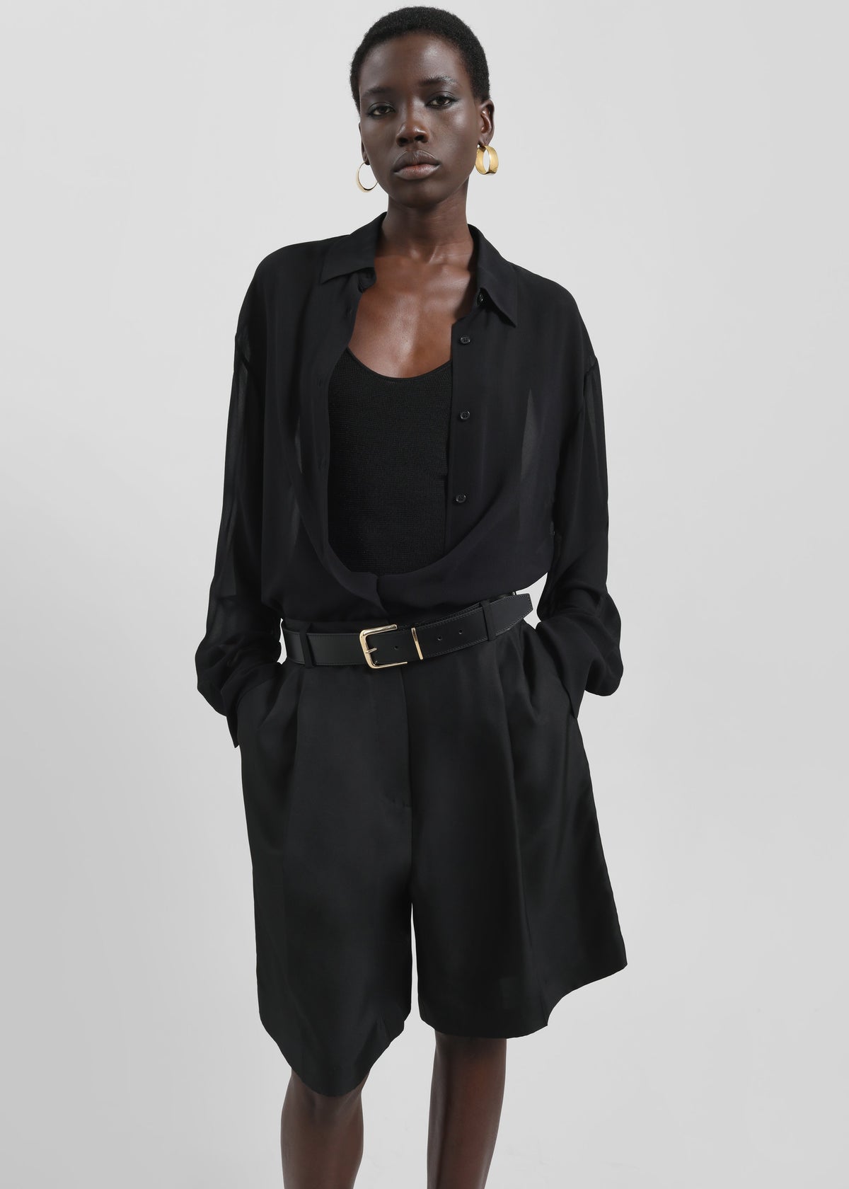 Peri Georgette Shirt - Black β view 3 of 11
