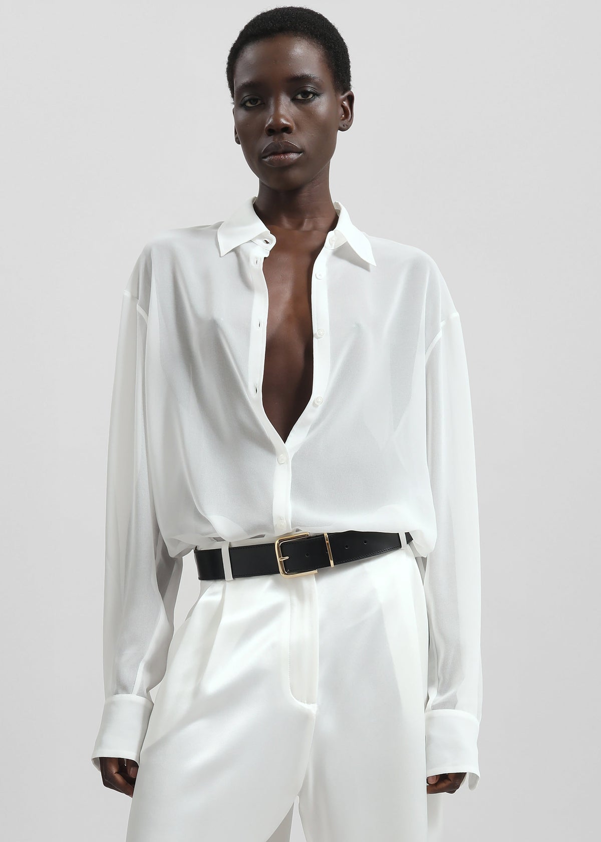 Peri Georgette Shirt - White β view 1 of 8