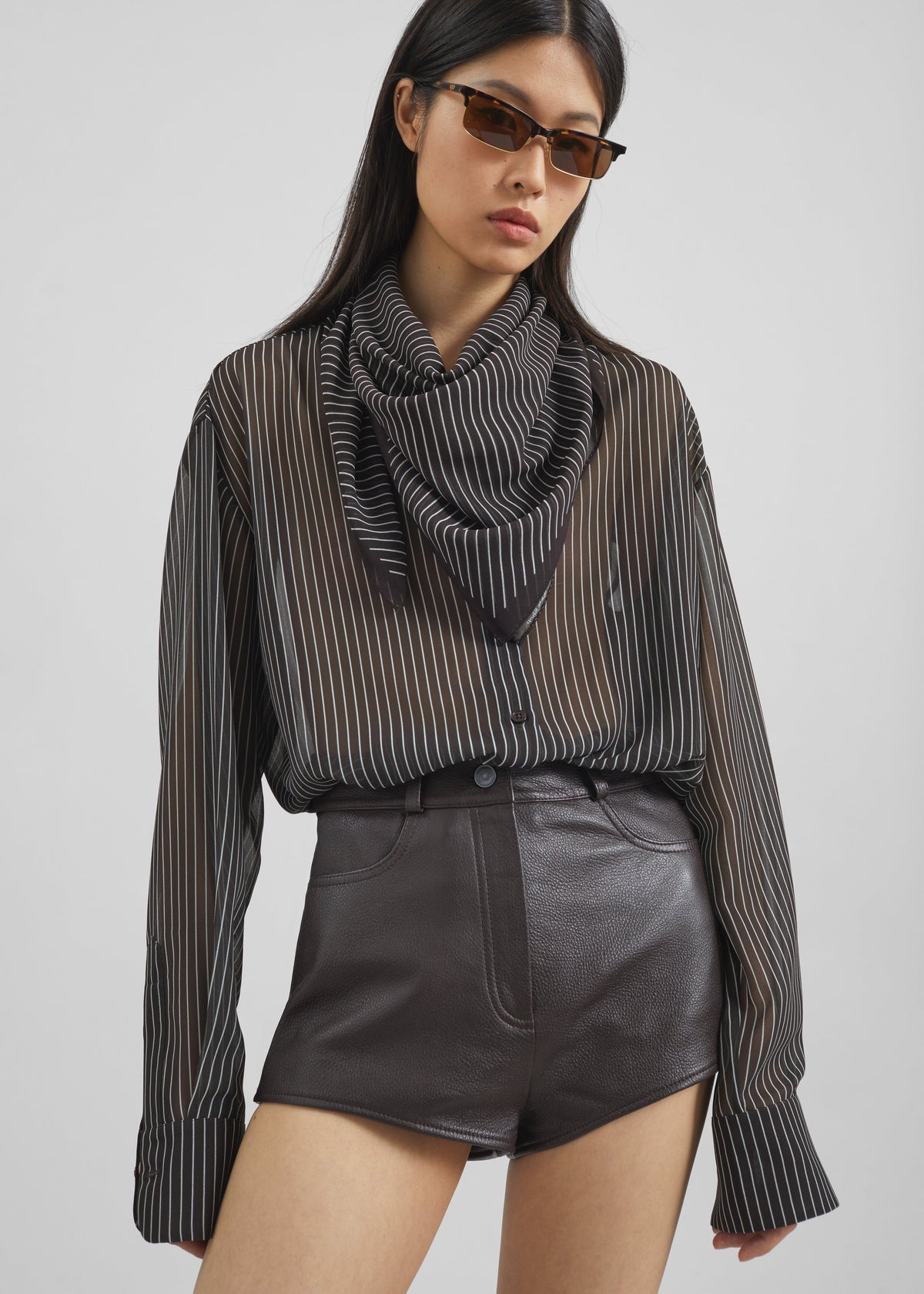 Peri Striped Shirt - Brown/White Stripe β view 5 of 11