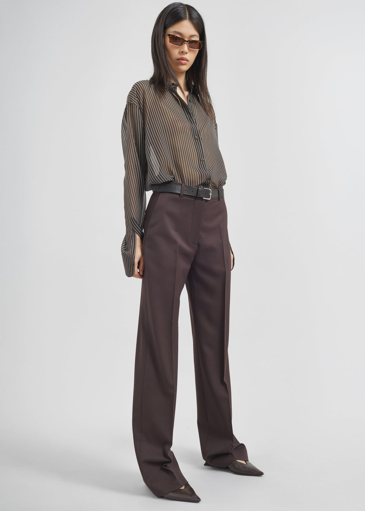 Peri Striped Shirt - Brown/White Stripe β view 10 of 11