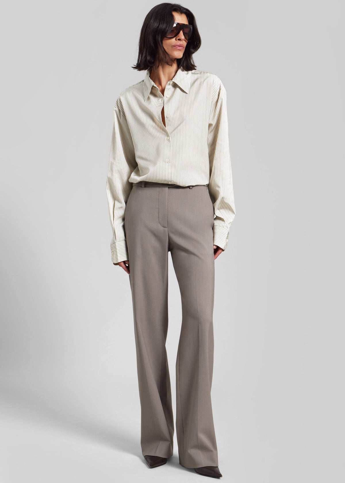 Peri Striped Shirt - Ivory/Black β view 6 of 9