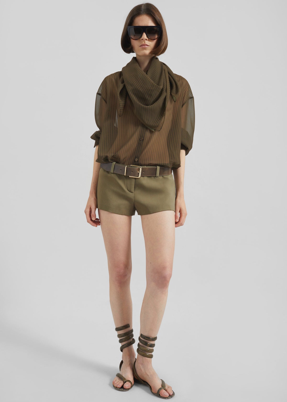 Peri Striped Shirt - Olive/Black Stripe β view 4 of 14