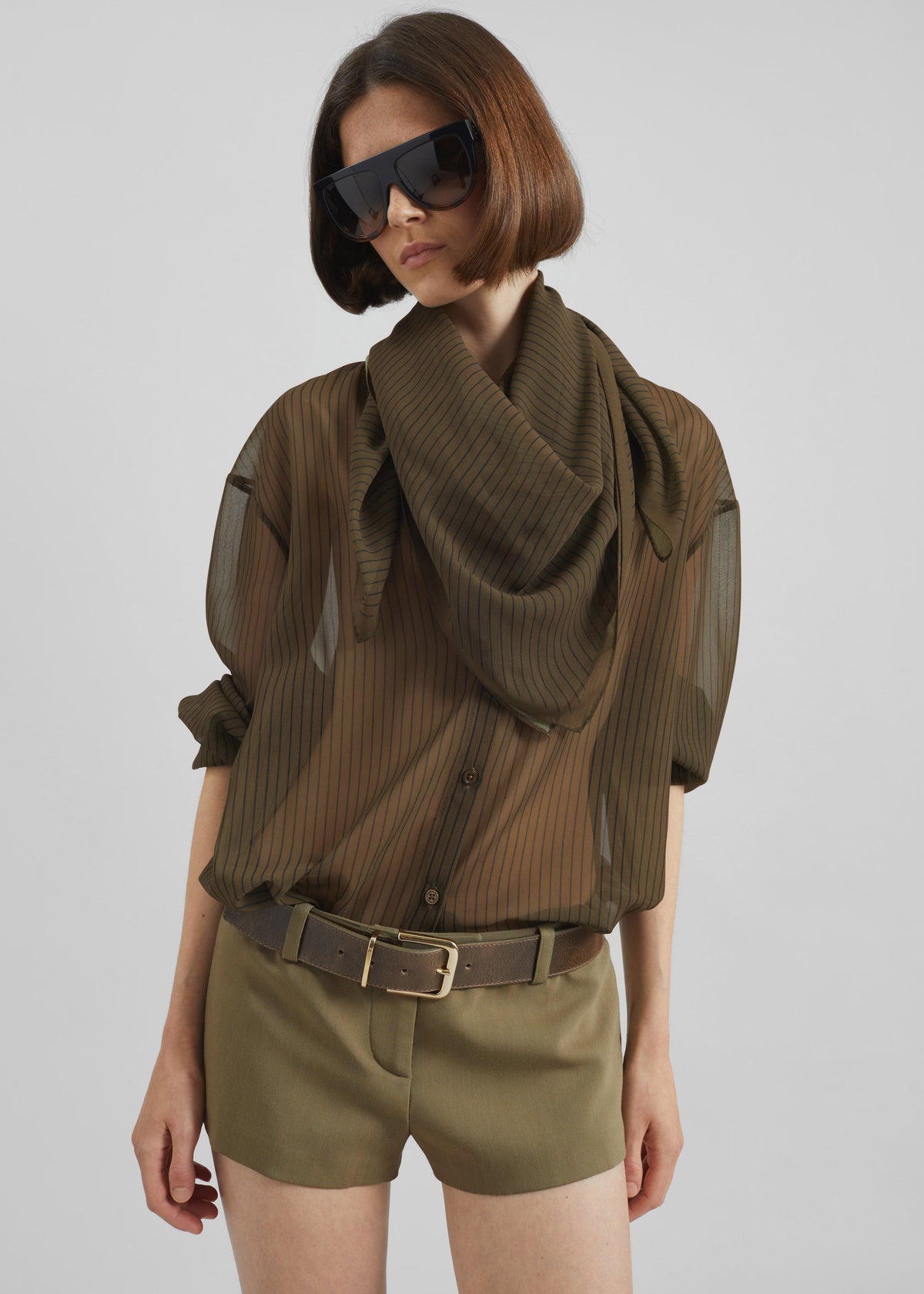 Peri Striped Shirt - Olive/Black Stripe β view 6 of 14