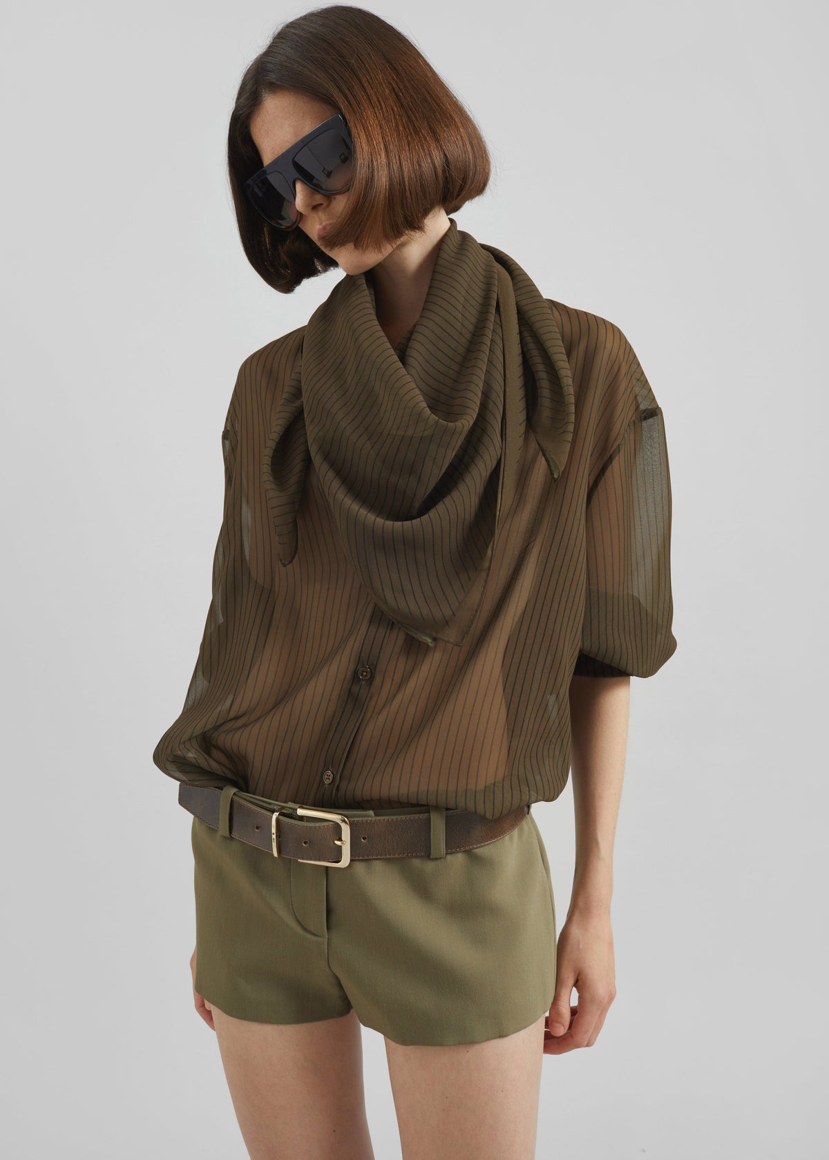 Peri Striped Shirt - Olive/Black Stripe β view 8 of 14