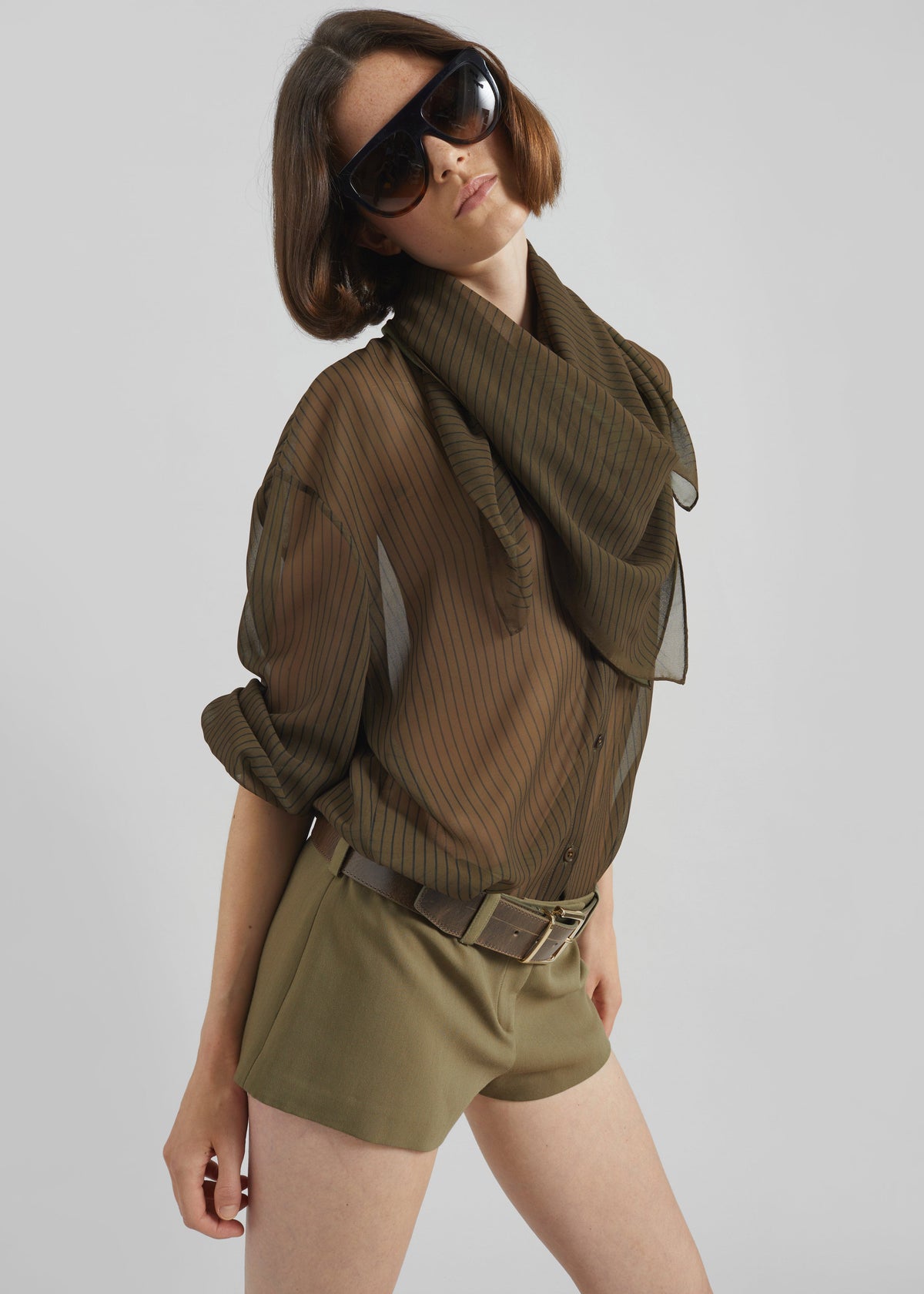 Peri Striped Shirt - Olive/Black Stripe β view 10 of 14