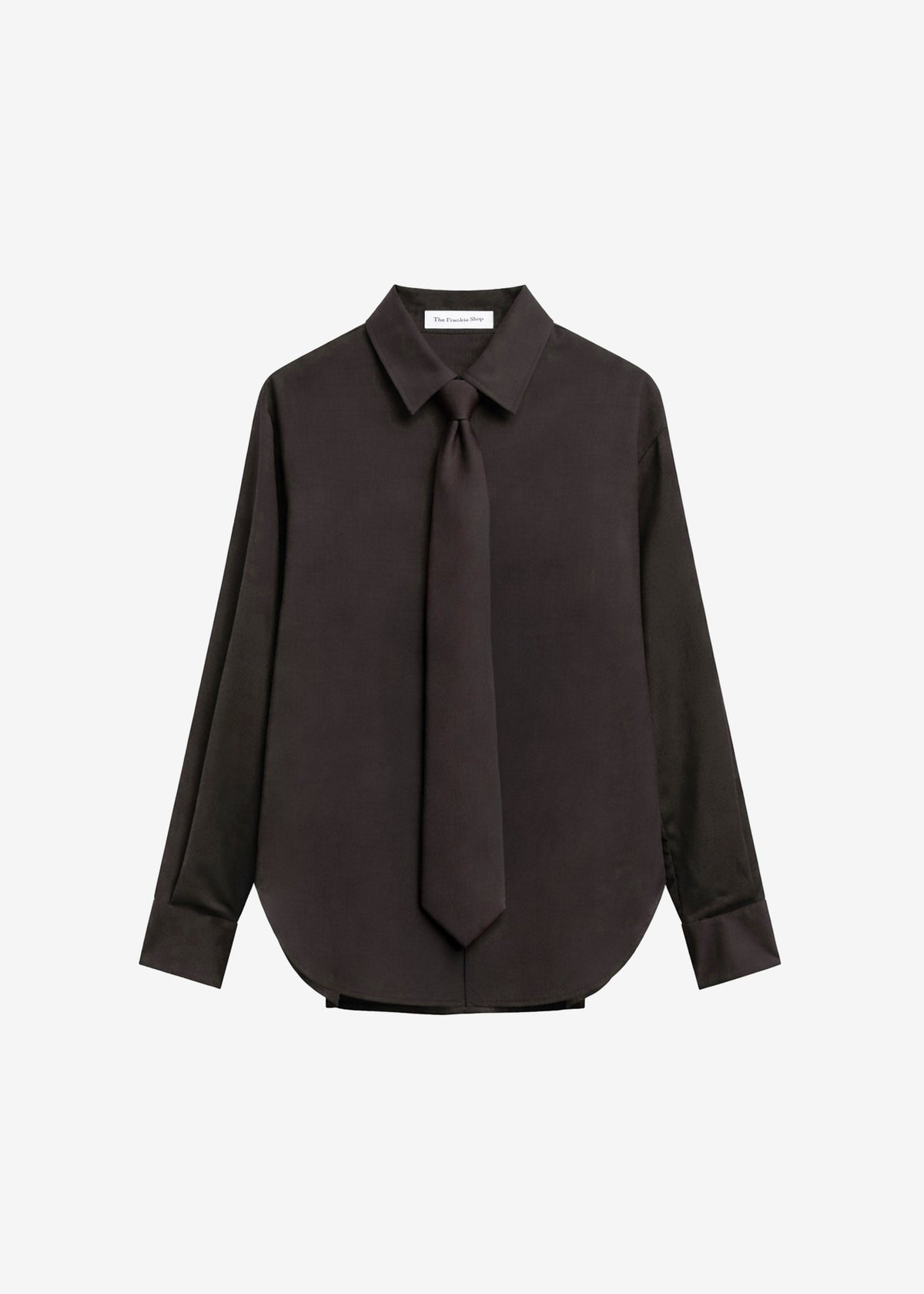 Peri Tie Neck Shirt - Brown β view 9 of 9
