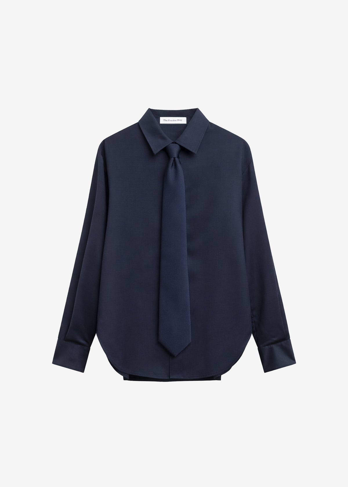 Peri Tie Neck Shirt - Navy β view 7 of 7
