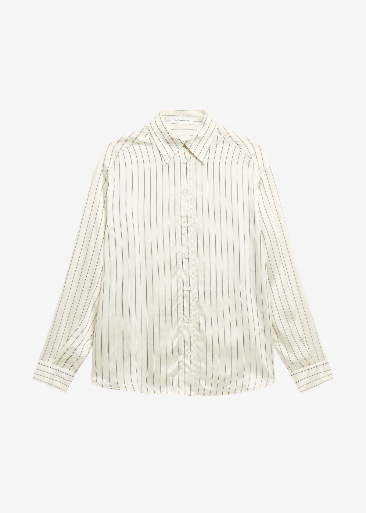 Peri Striped Silk Shirt - Cream/Navy Stripe β view 4 of 4