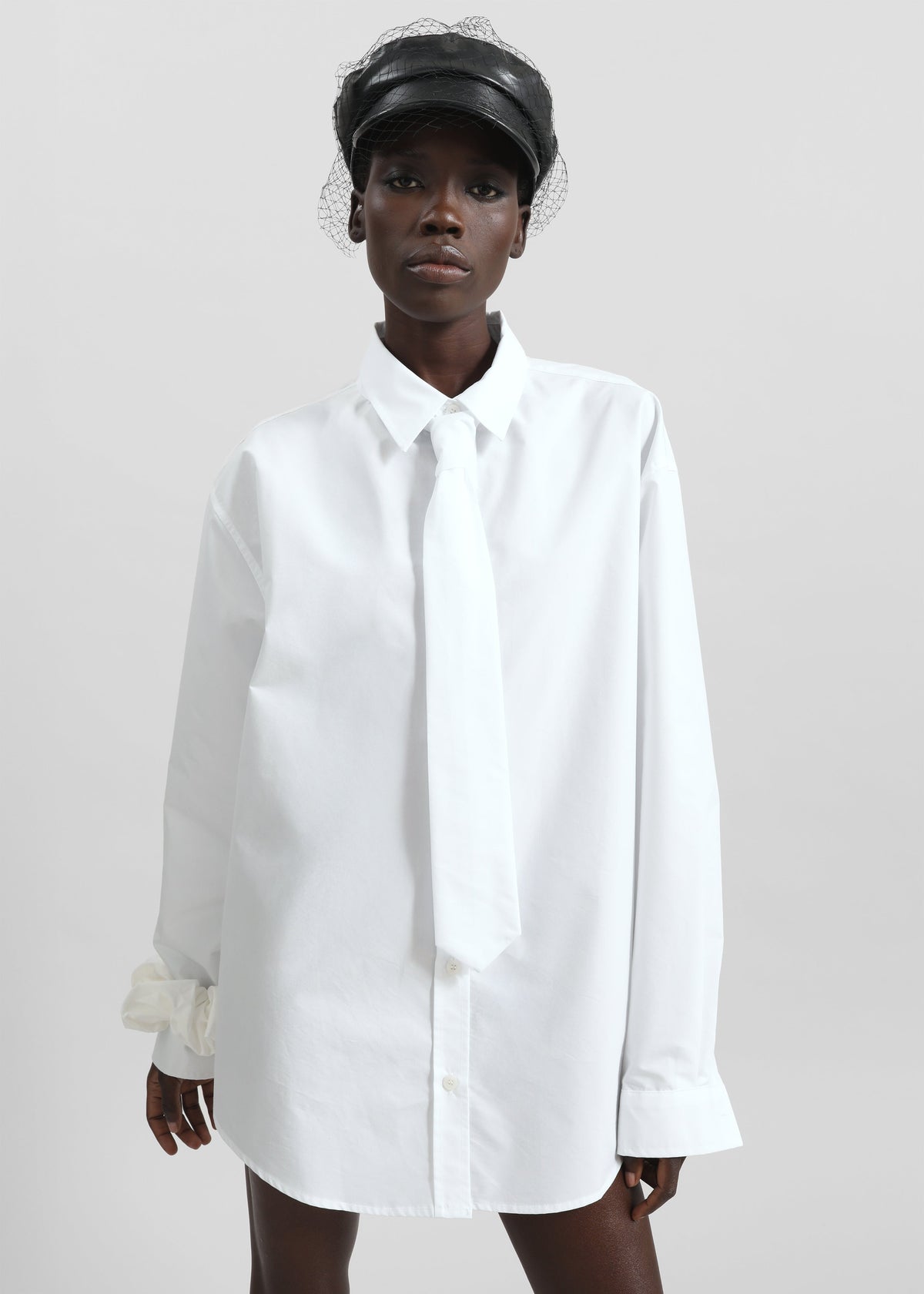 Perna Tie Neck Shirt - White β view 4 of 9