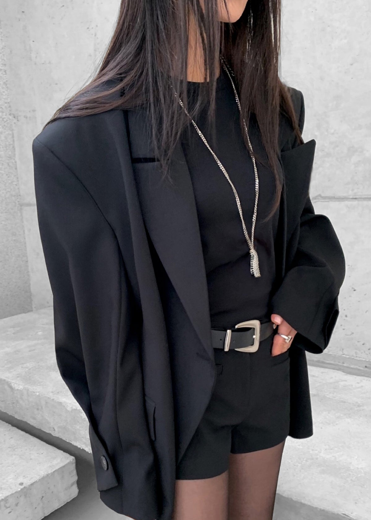 Pia Boxy Blazer - Black β view 8 of 12