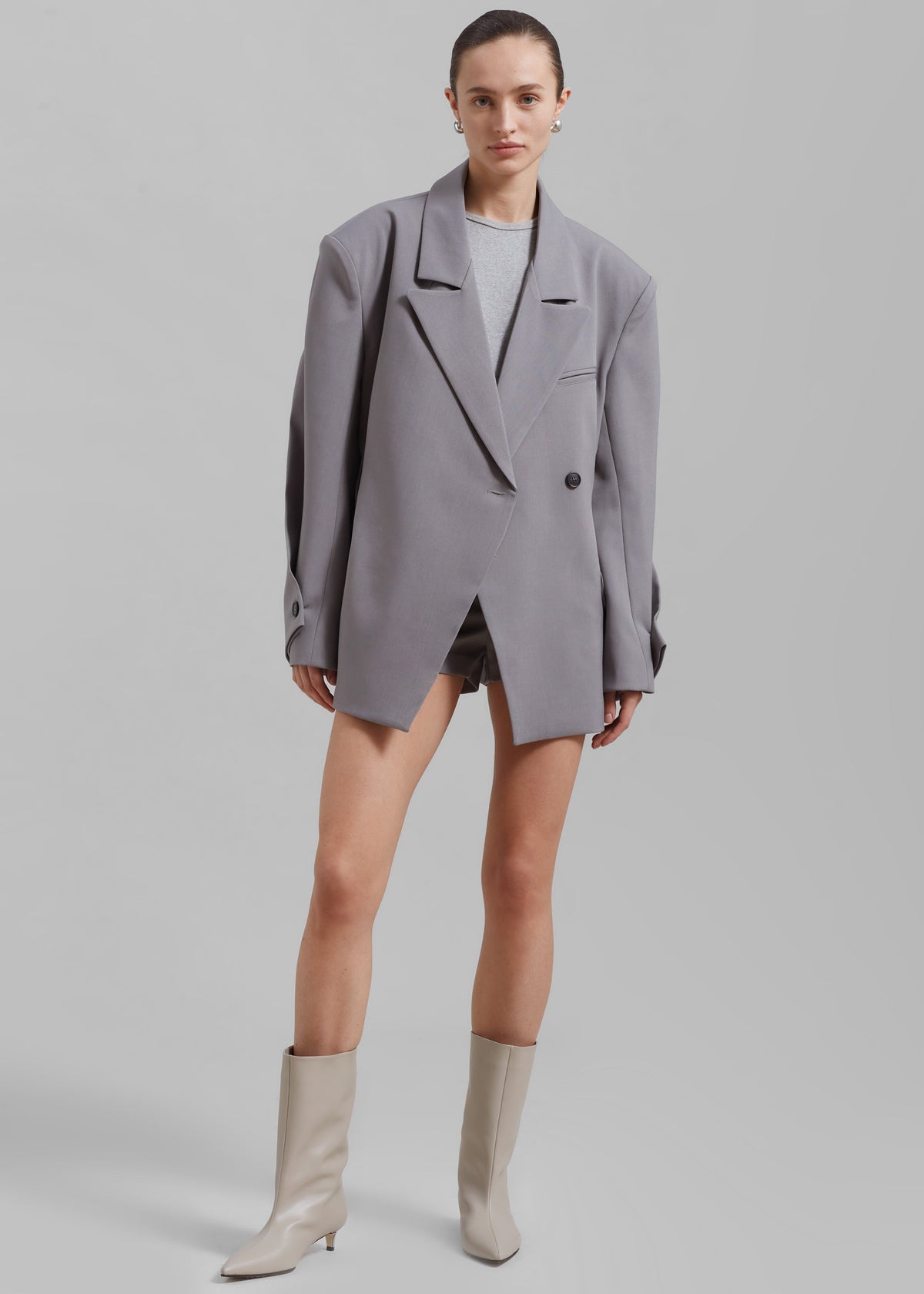 Pia Boxy Blazer - Grey β view 8 of 11