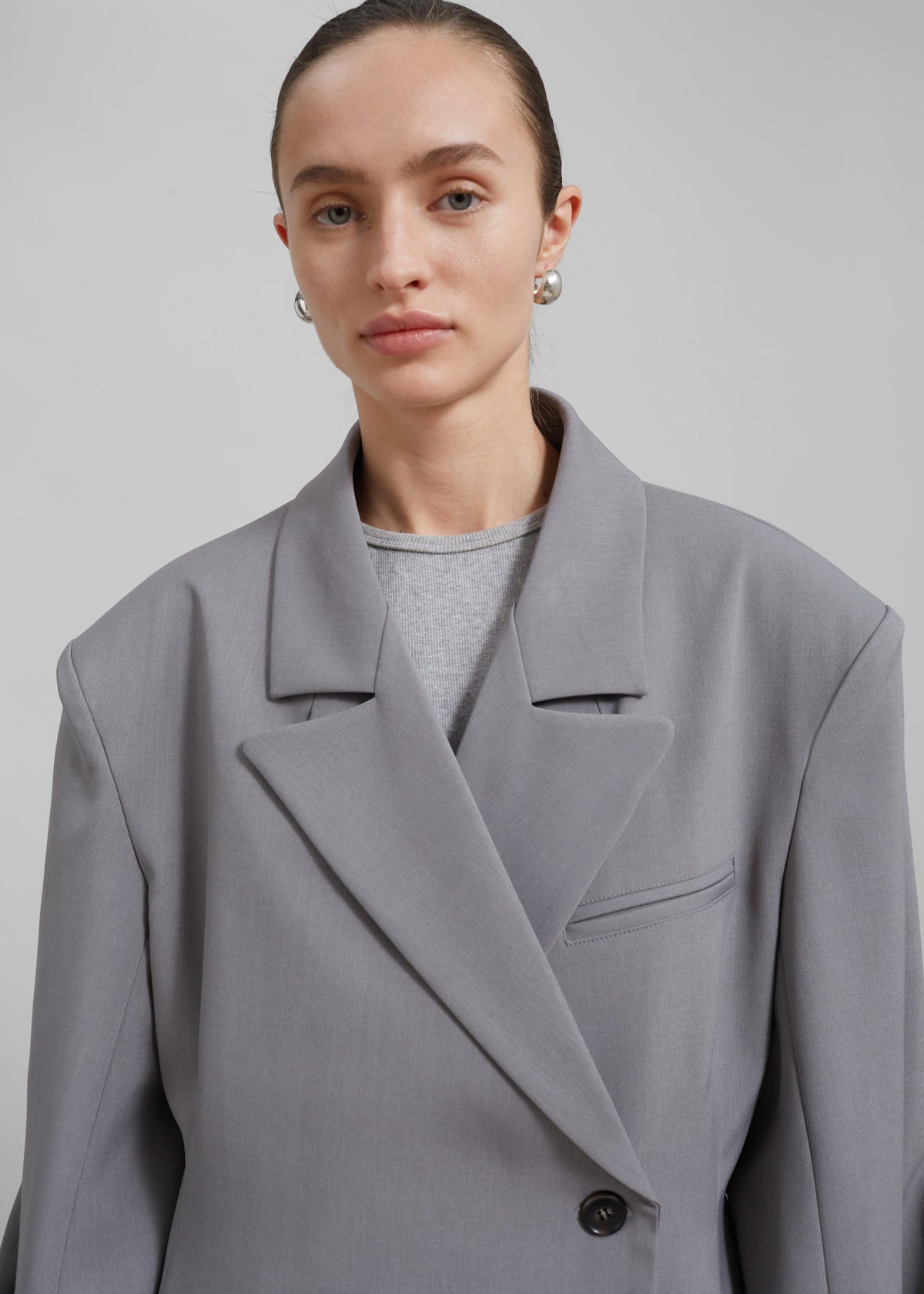 Pia Boxy Blazer - Grey β view 7 of 11