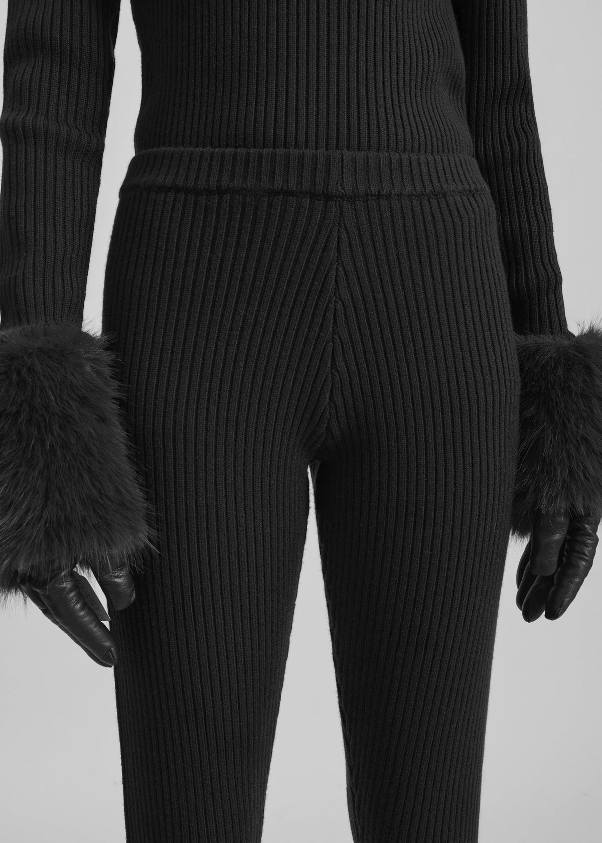 Piuma Knit Stirrup Leggings - Black β view 7 of 10