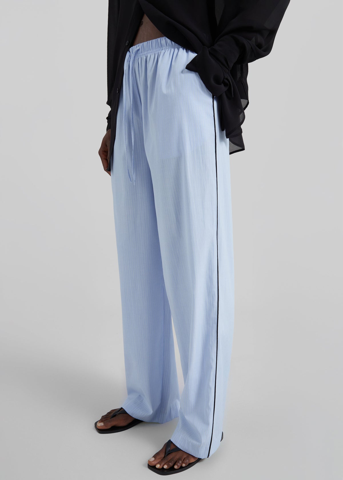 Porto Contrast Piped Pants - Blue/White Stripe β view 2 of 11