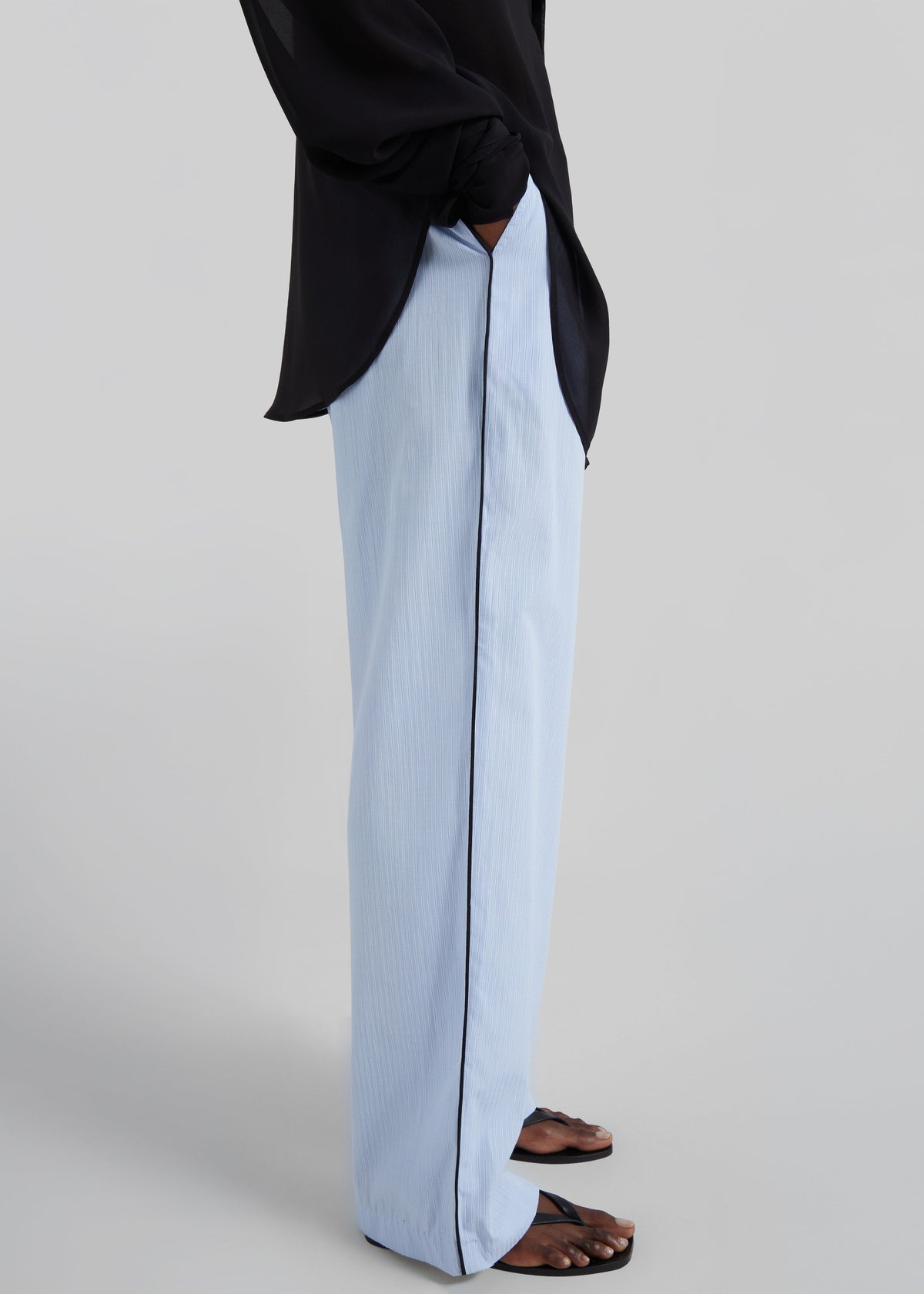 Porto Contrast Piped Pants - Blue/White Stripe β view 5 of 11