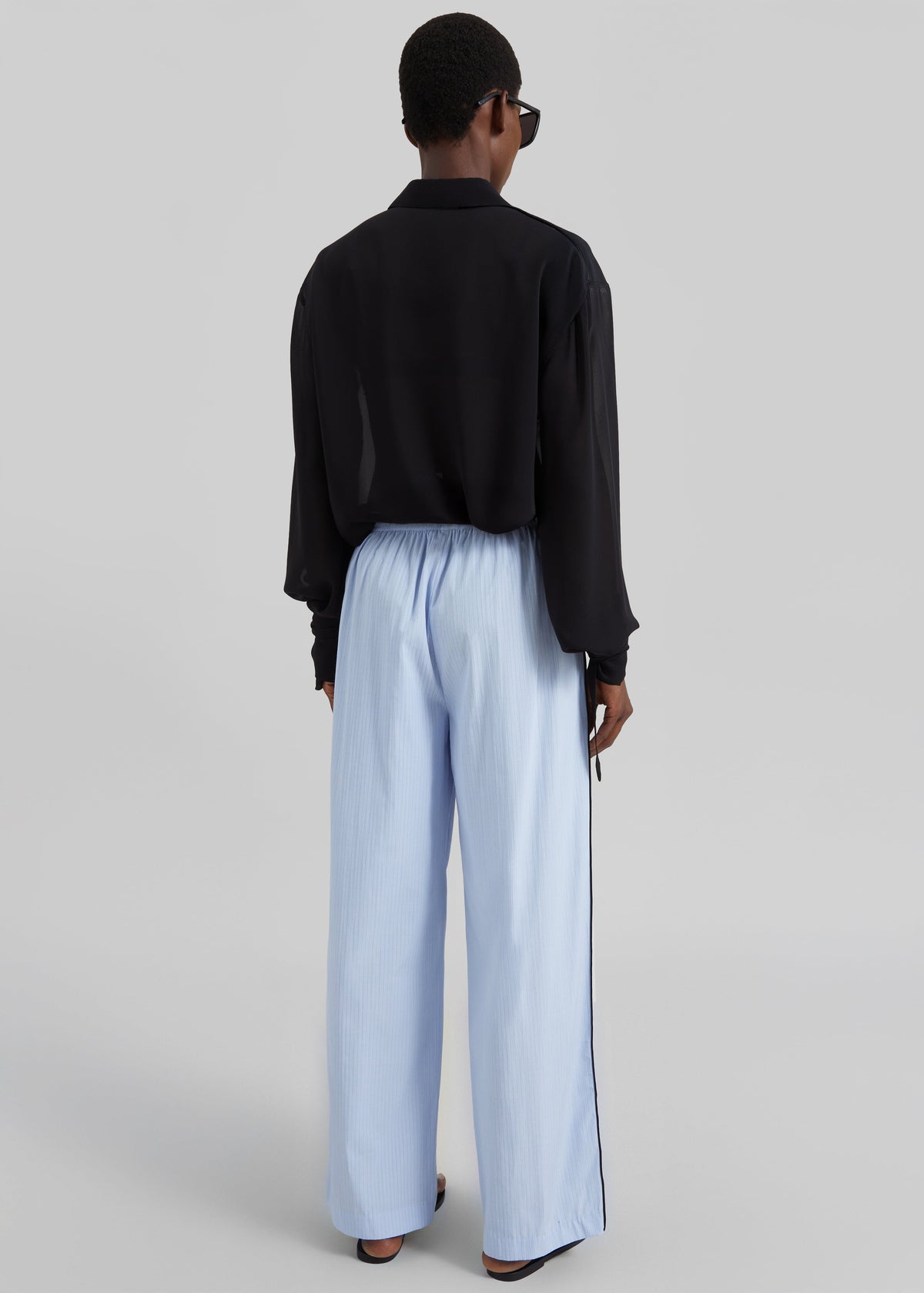 Porto Contrast Piped Pants - Blue/White Stripe β view 10 of 11