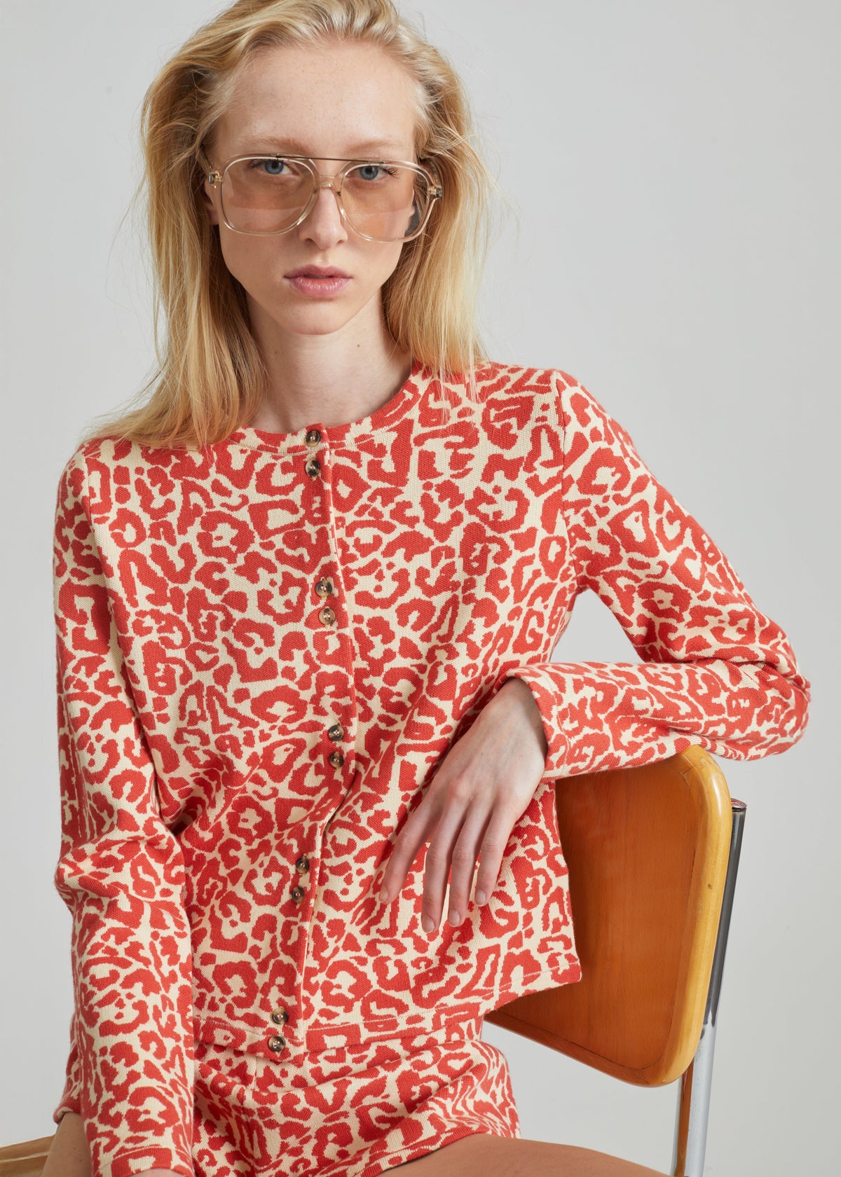 Posse Lexi Cardigan - Red Leopard β view 2 of 7
