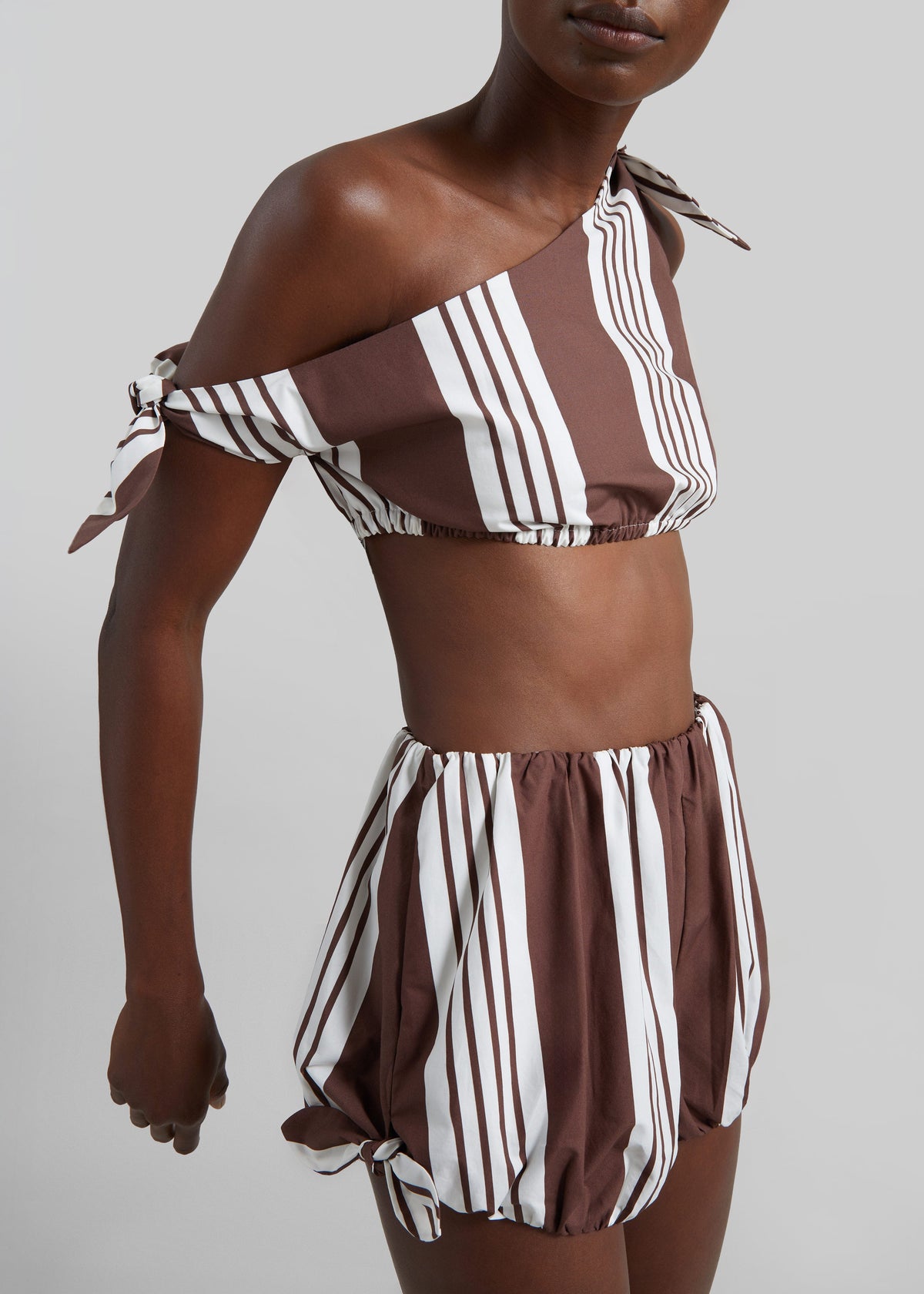 Posse Rosie Tie Top - Choc Stripe β view 6 of 8