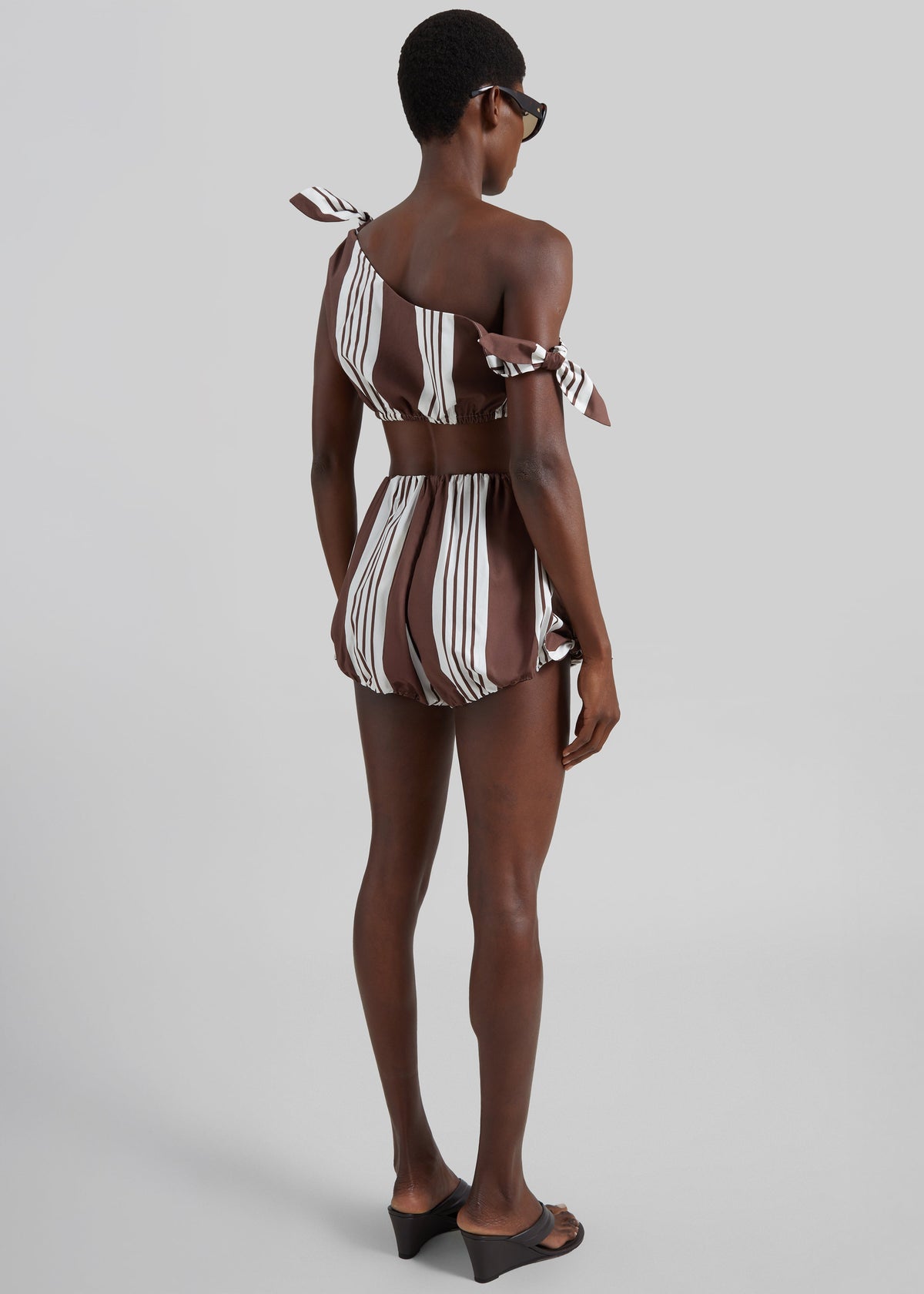 Posse Rosie Tie Top - Choc Stripe β view 7 of 8