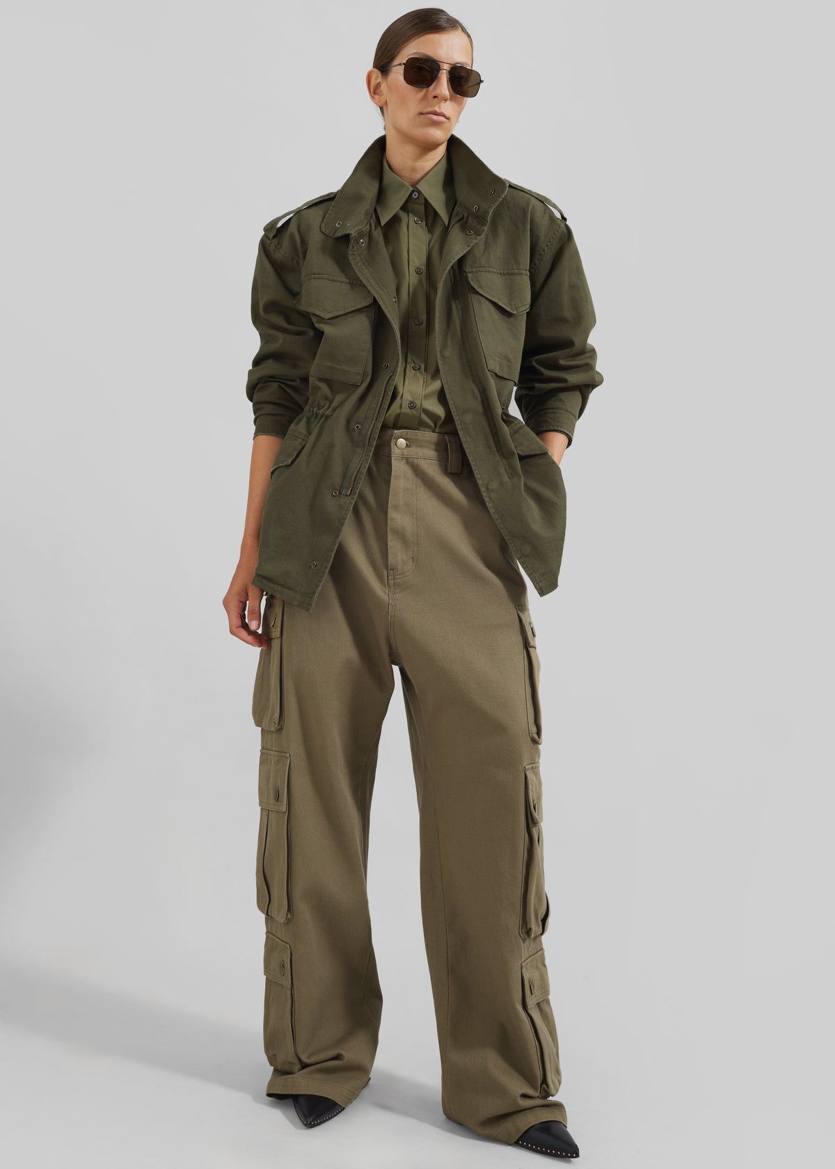 Prato Button Up Shirt - Khaki β view 9 of 14