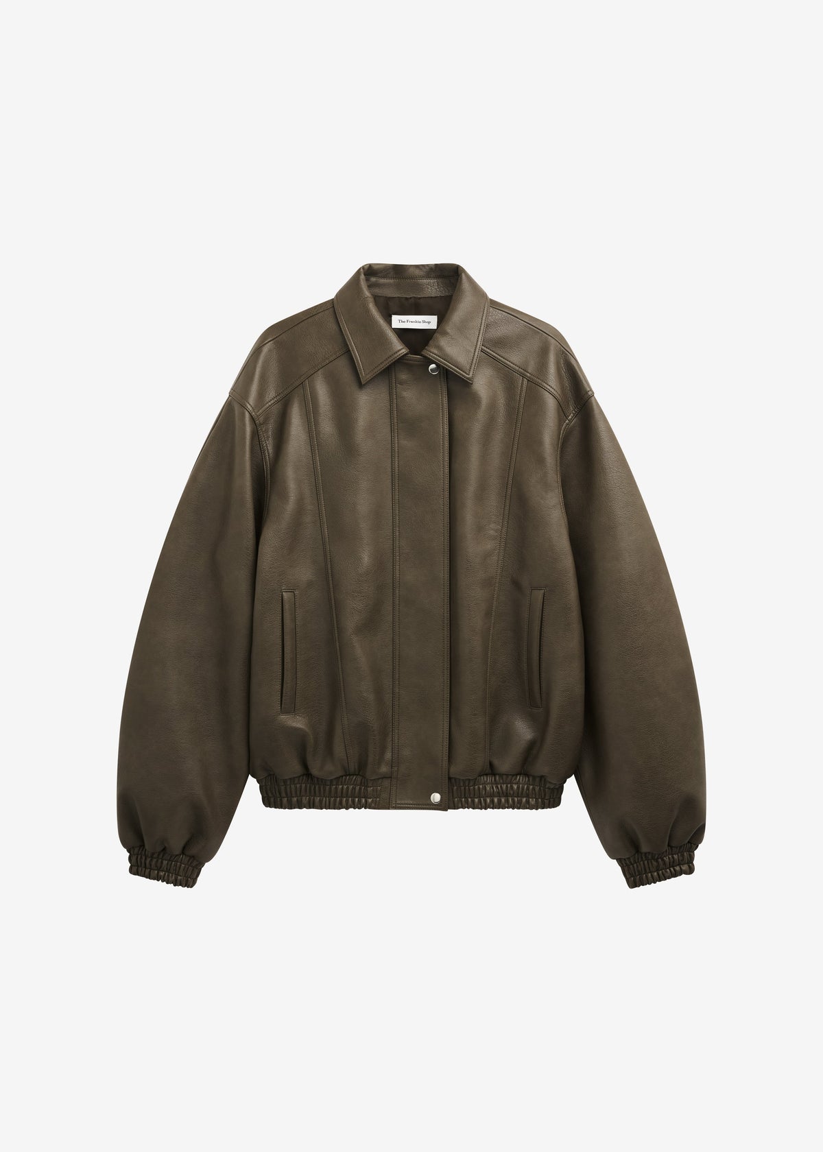 Prescott Faux Leather Jacket - Moss Green β view 7 of 7