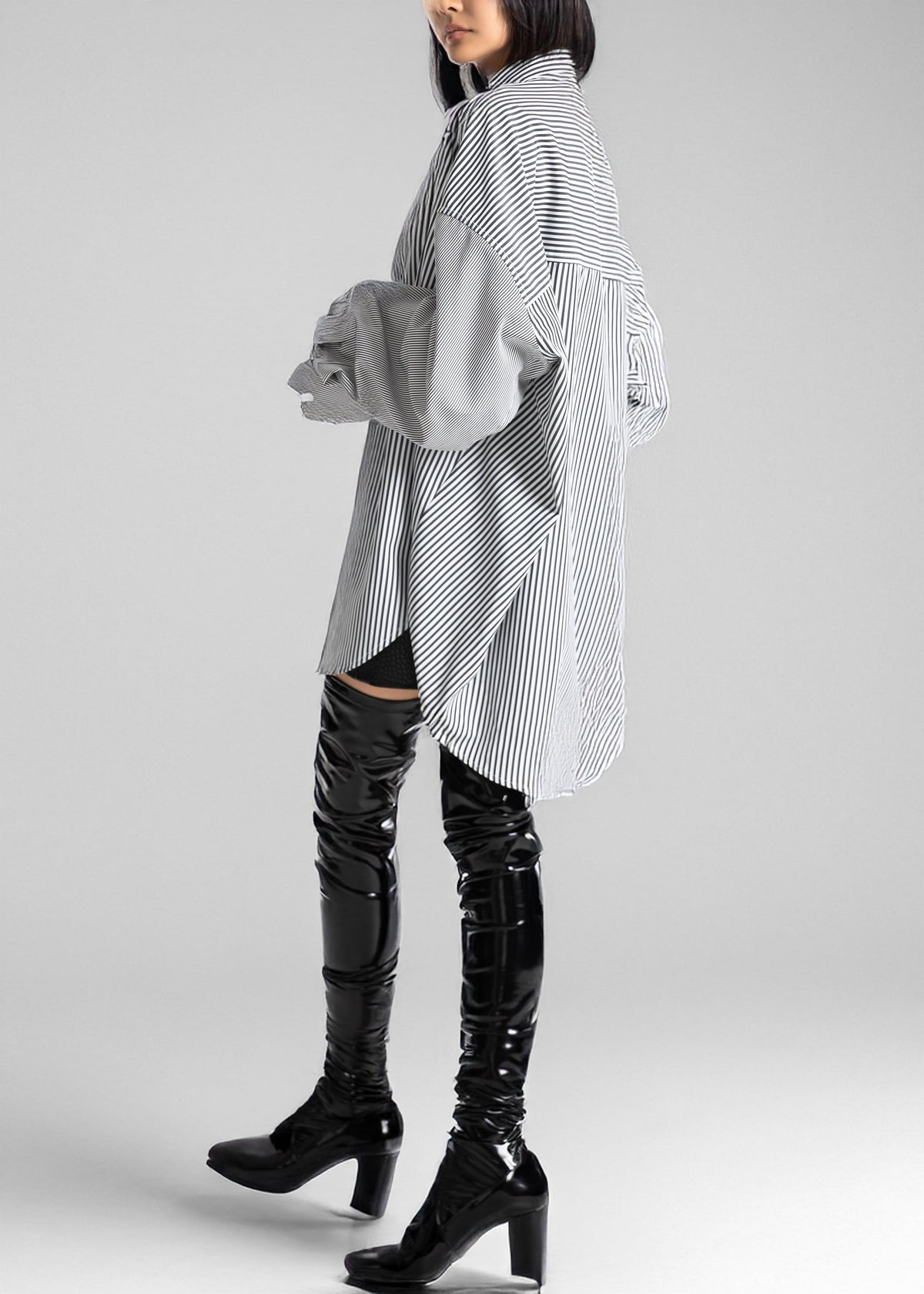 Quillan Button-Down Shirt - White/Black Stripe β view 7 of 9