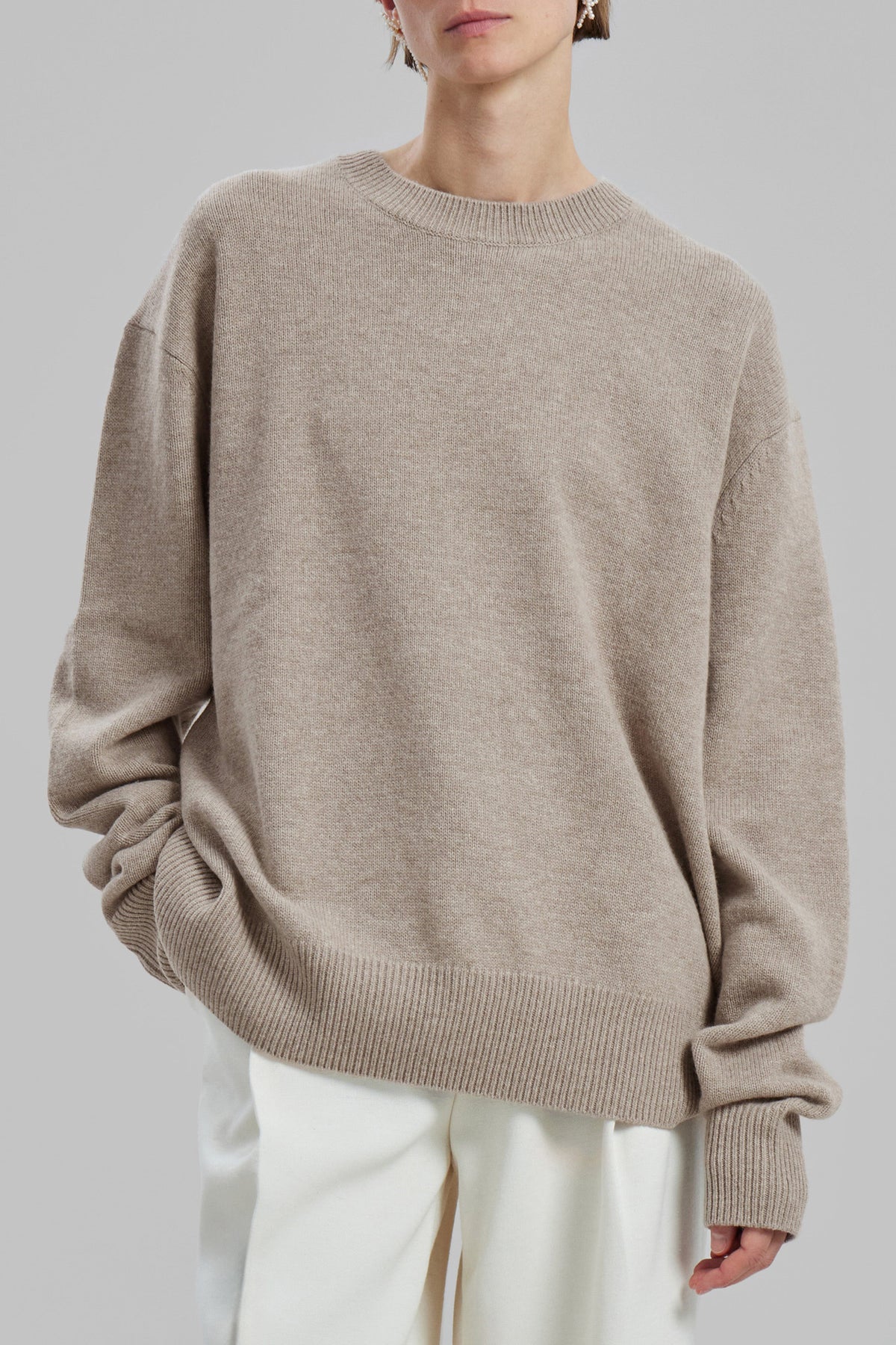 Quinton Crew Neck Sweater - Beige Melange β view 3 of 12