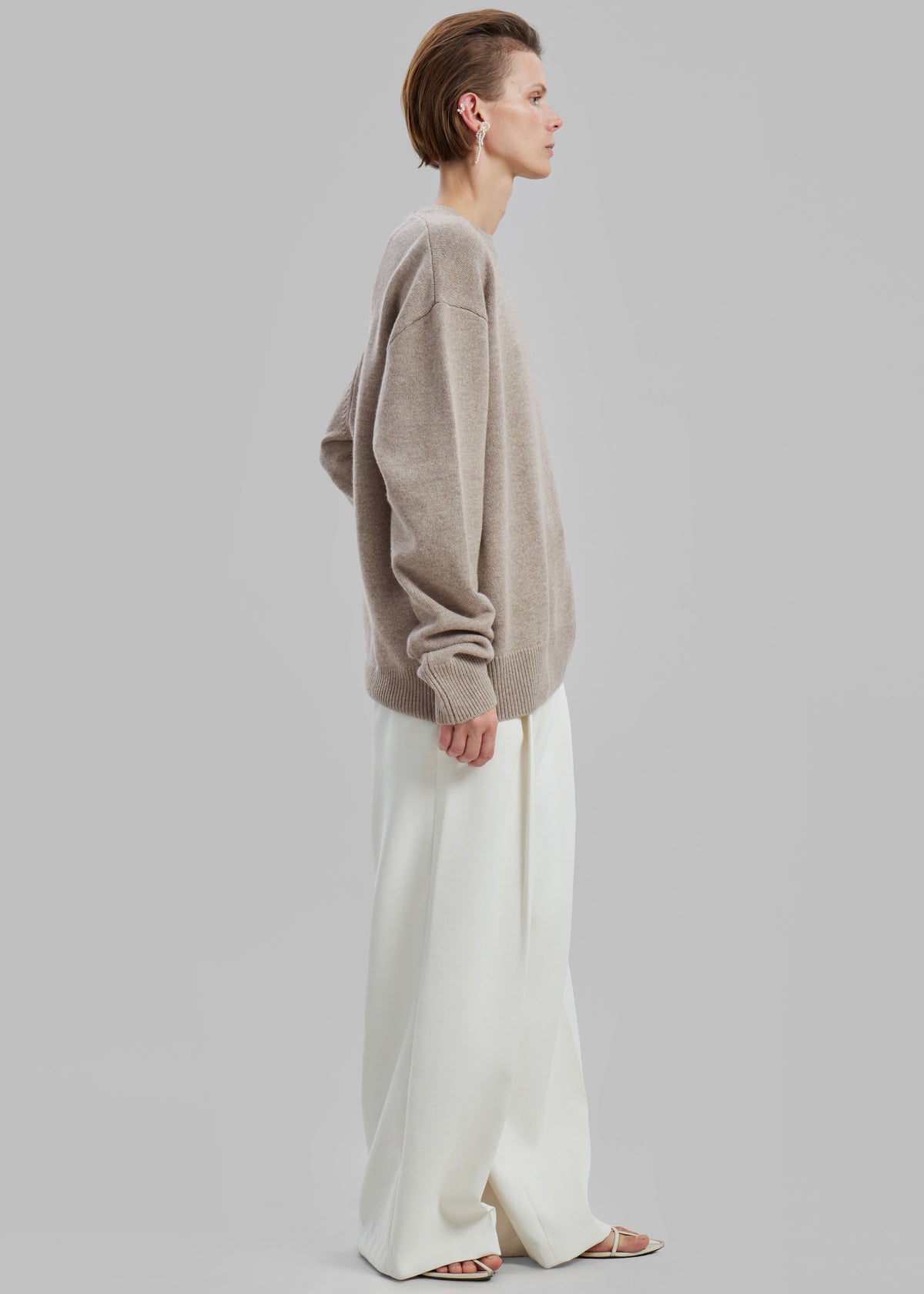Quinton Crew Neck Sweater - Beige Melange β view 5 of 12