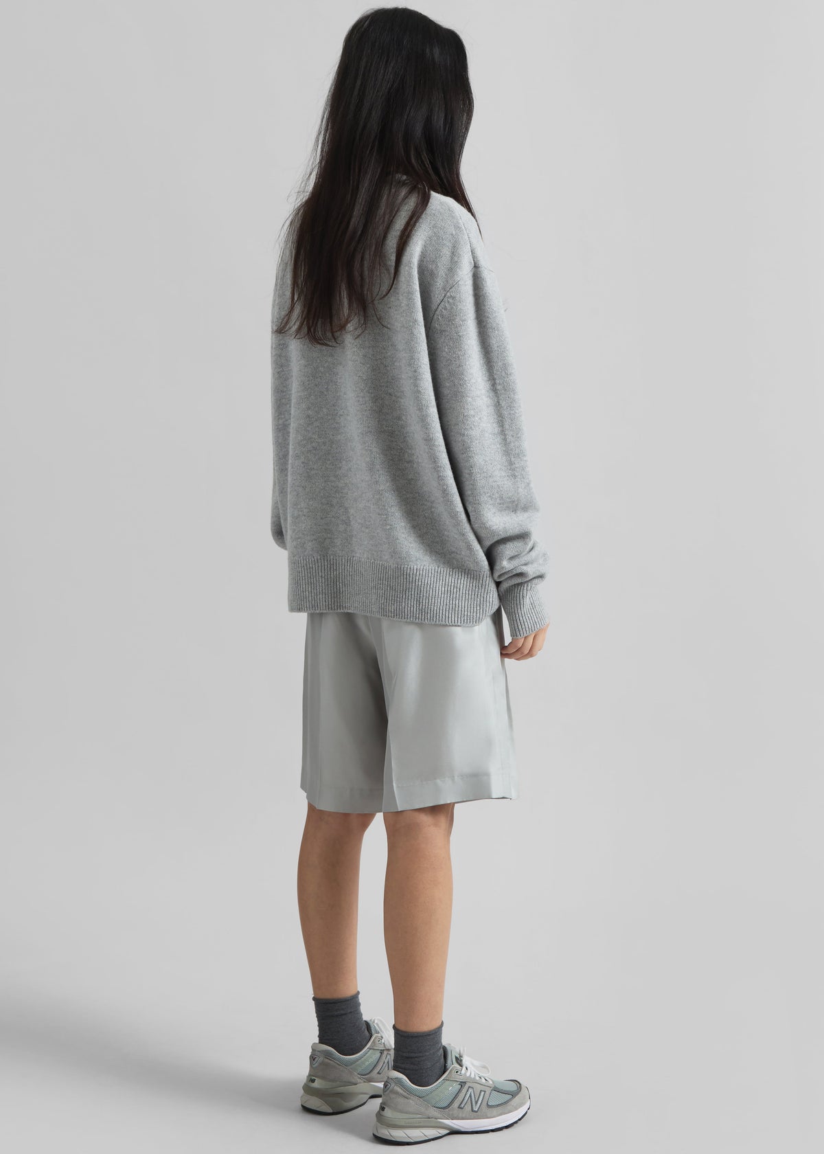 Quinton Crew Neck Sweater - Light Grey β view 8 of 15