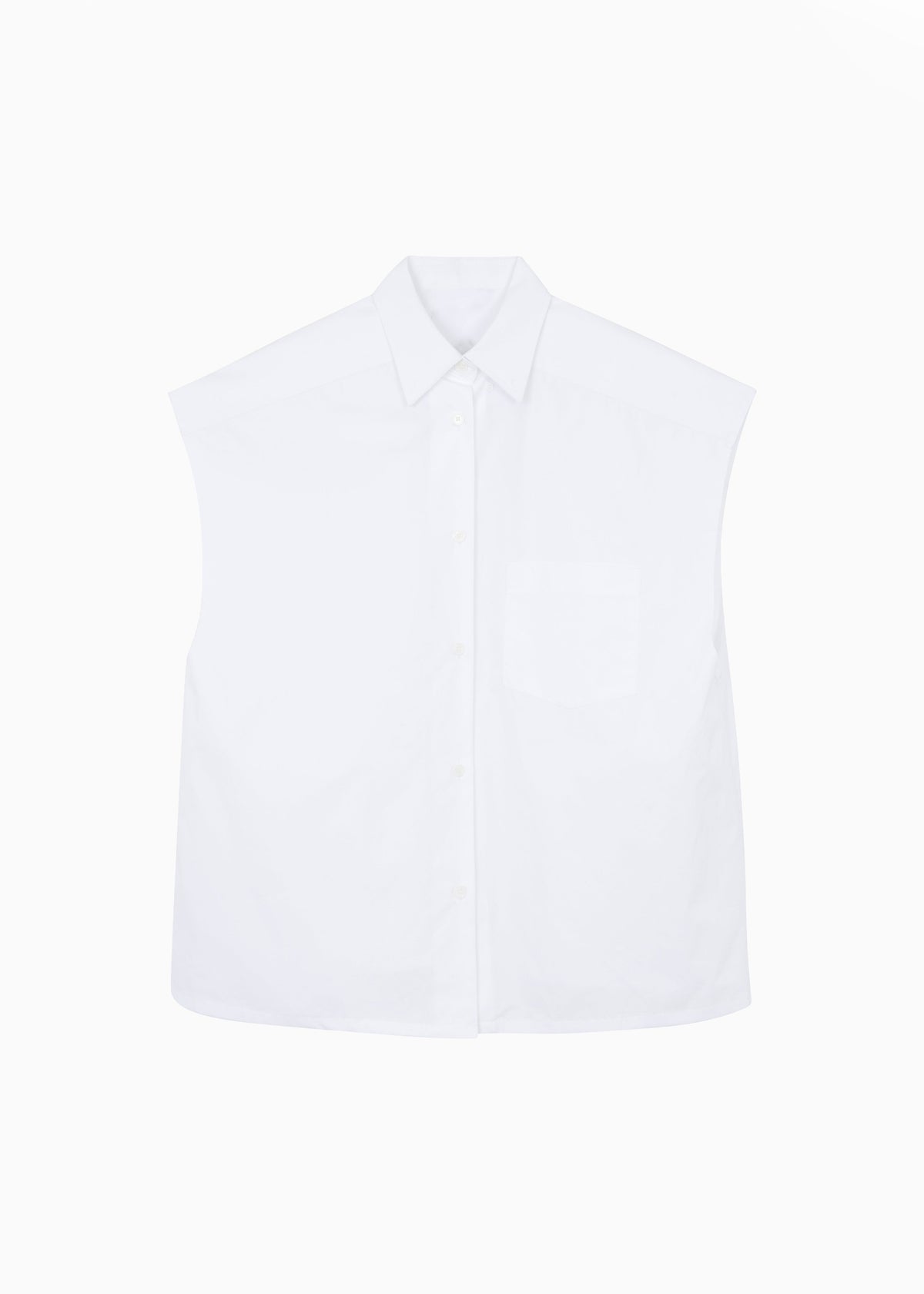 Rae Sleeveless Button Down Shirt - White β view 5 of 5