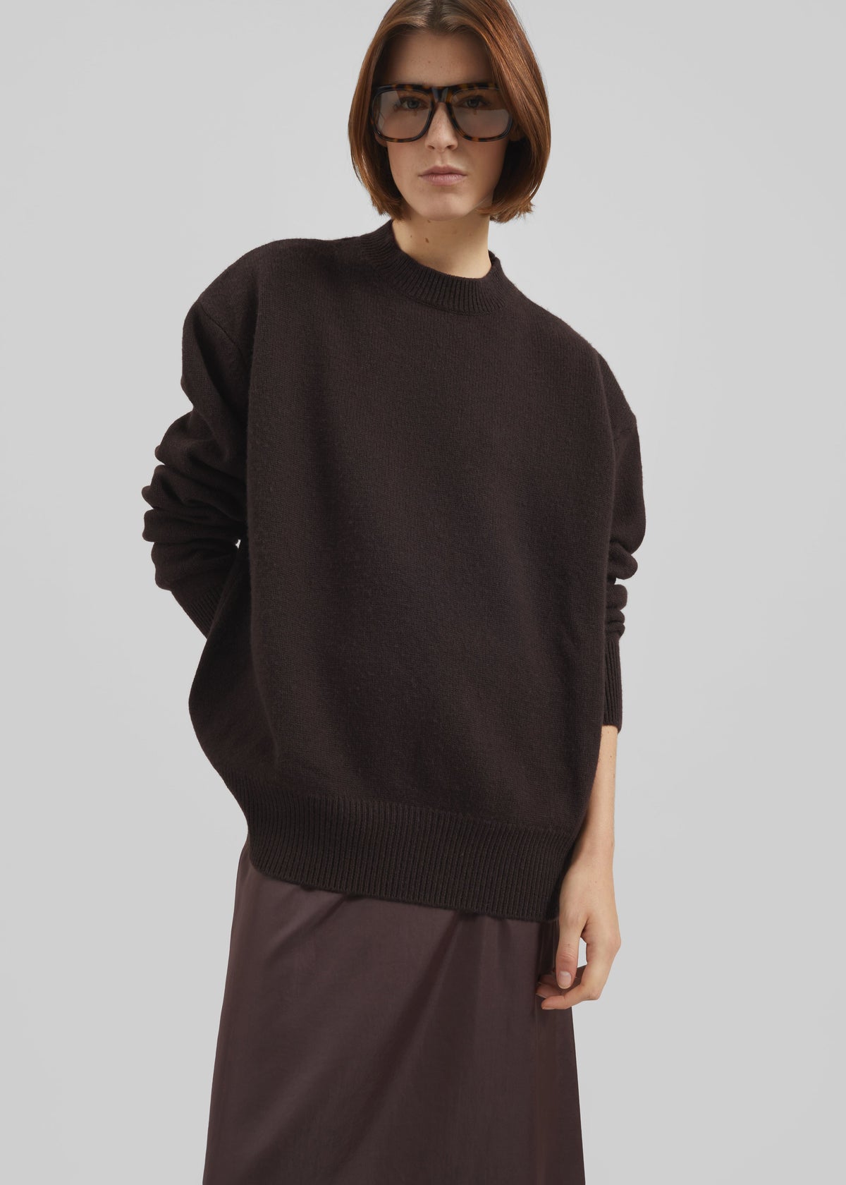 Rafaela Padded Knit Sweater - Dark Brown β view 4 of 8