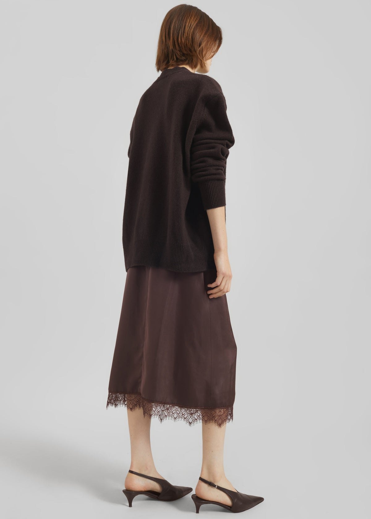 Rafaela Padded Knit Sweater - Dark Brown β view 7 of 8