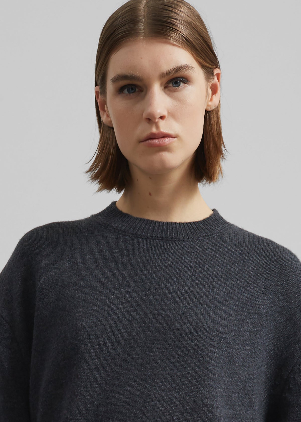 Rafaela Padded Knit Sweater - Dark Grey Melange β view 3 of 8