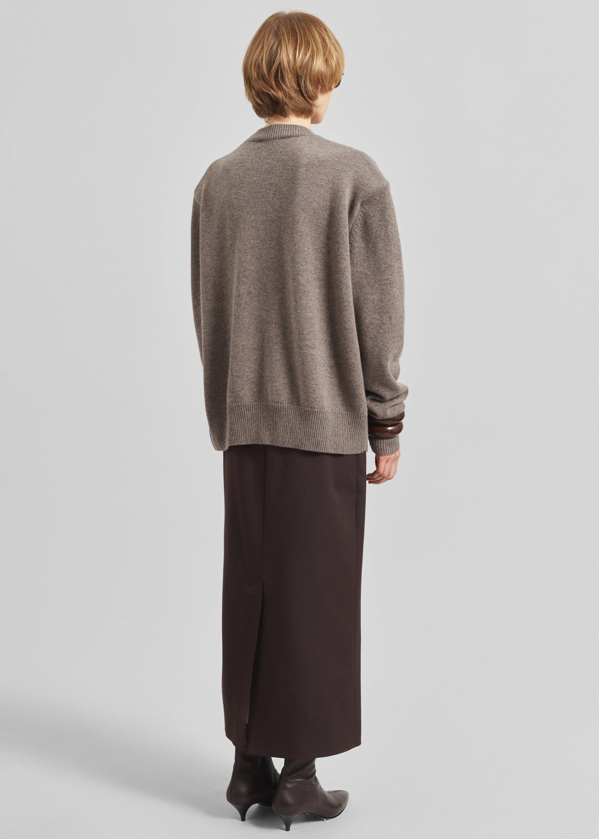 Rafaela Padded Knit Sweater - Dark Taupe β view 5 of 6