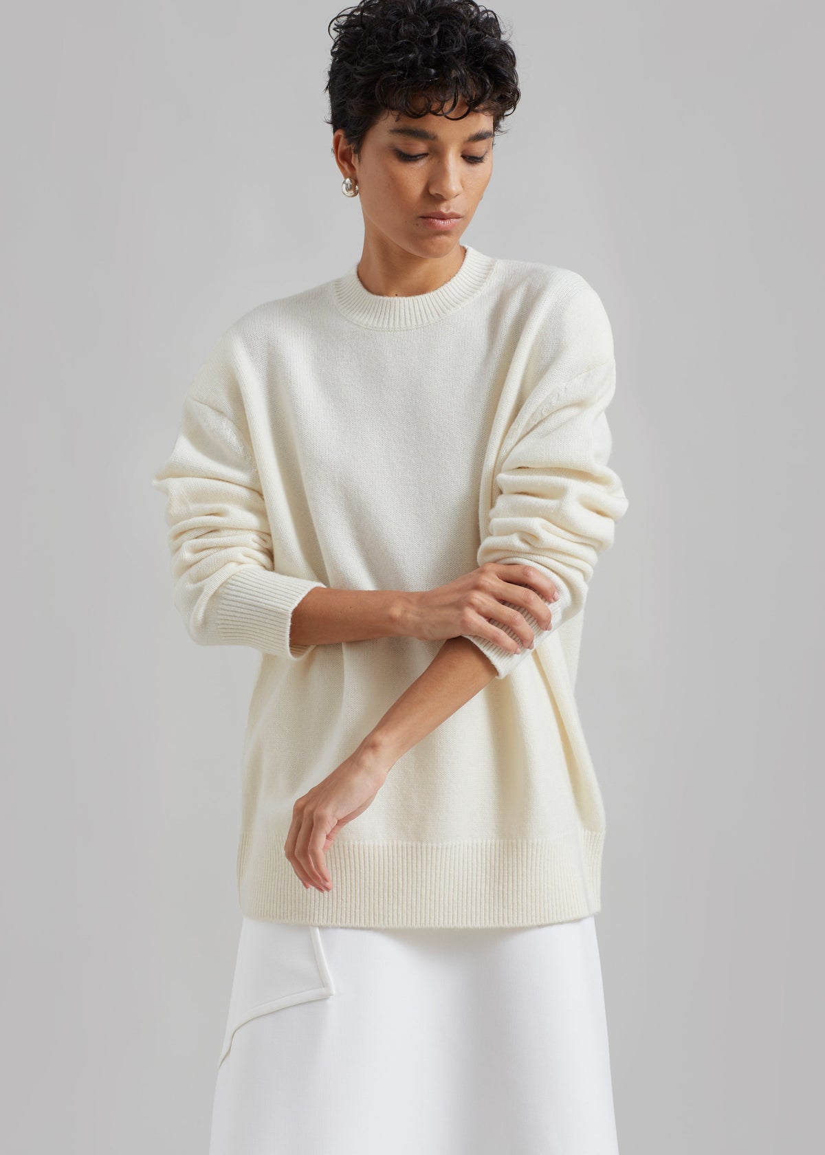 Rafaela Padded Knit Sweater - Ivory β view 6 of 10